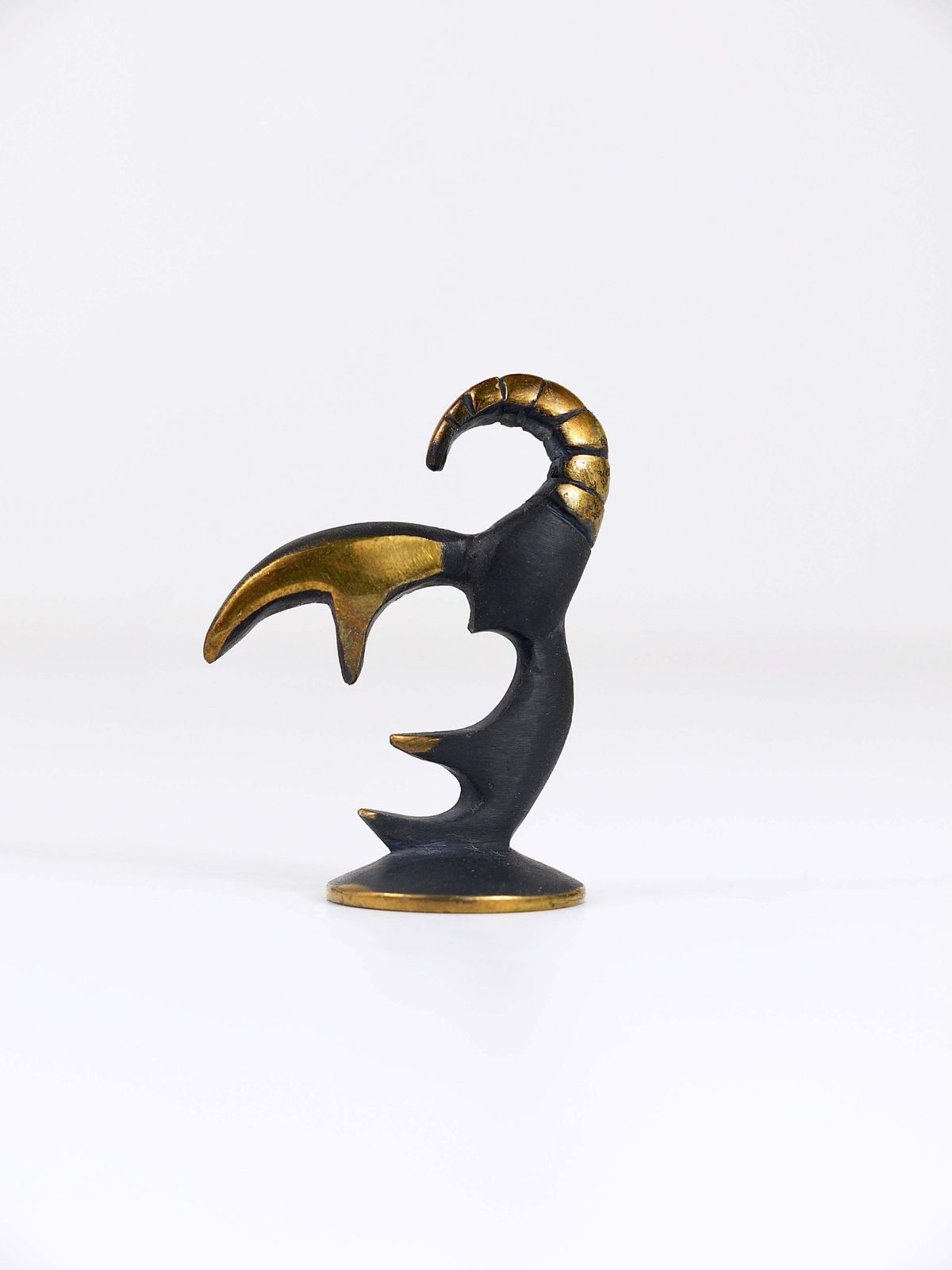 Walter Bosse Cancer Zodiac Sign Brass Figurine By Herta Baller, Austria, 1950s photo 153.0