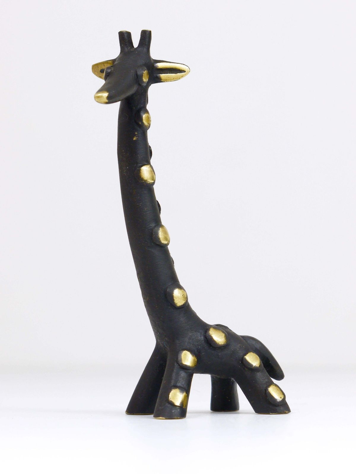 Walter Bosse Brass Giraffe Sculpture Figurine, Herta Baller, Austria, 1950s photo vinterior