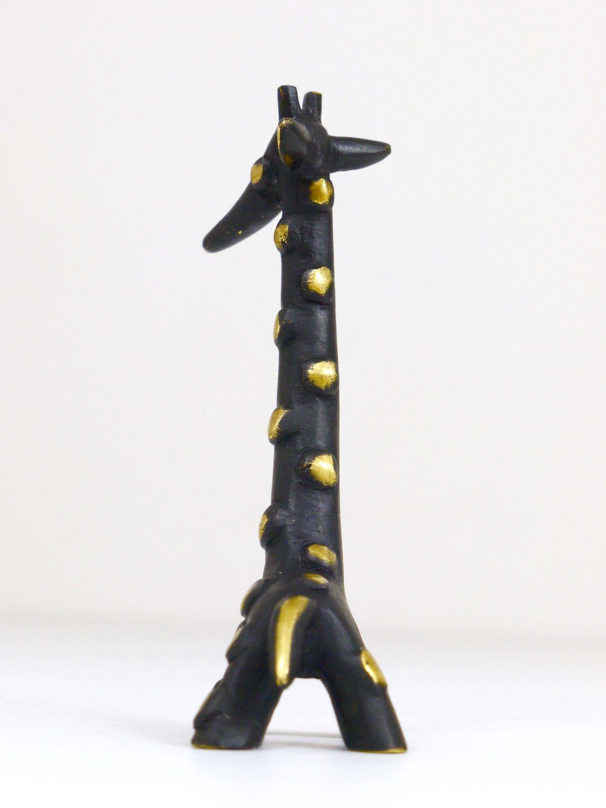 Walter Bosse Brass Giraffe Sculpture Figurine, Herta Baller, Austria, 1950s photo vintage