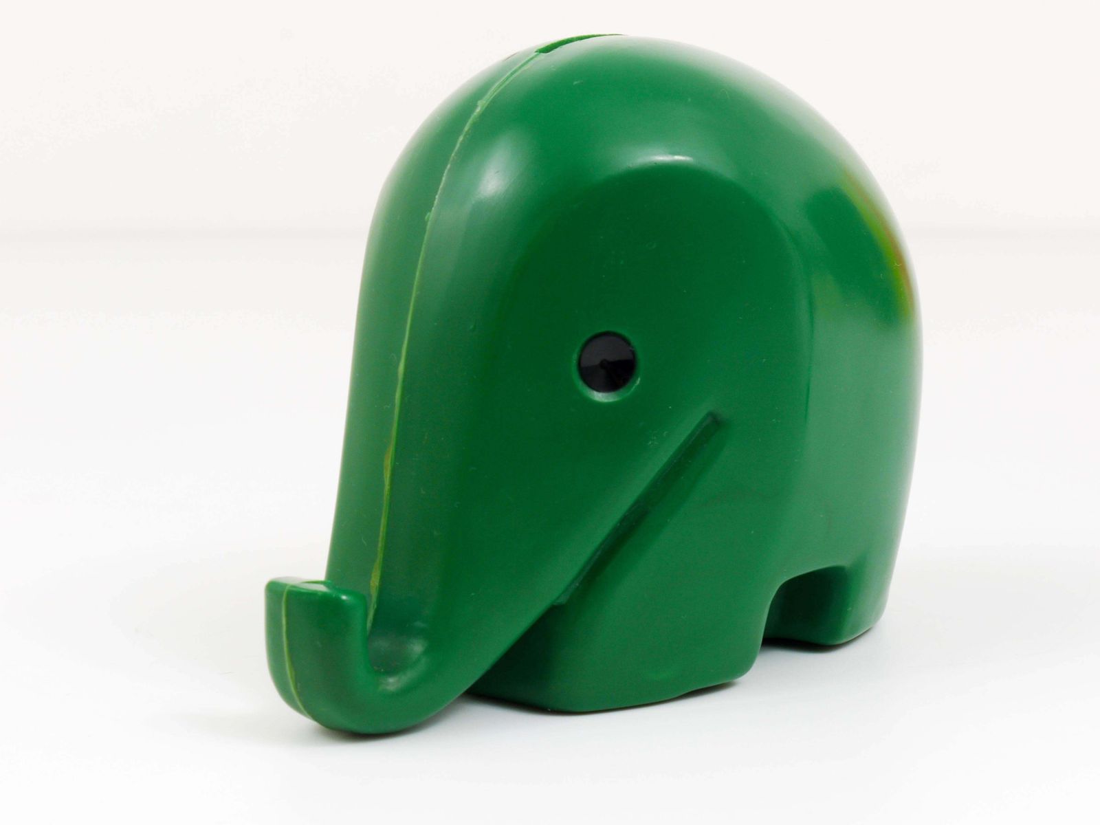 photo furniture Luigi Colani Drumbo Green Elephant Money Bank For Dresdner Bank, 1970s