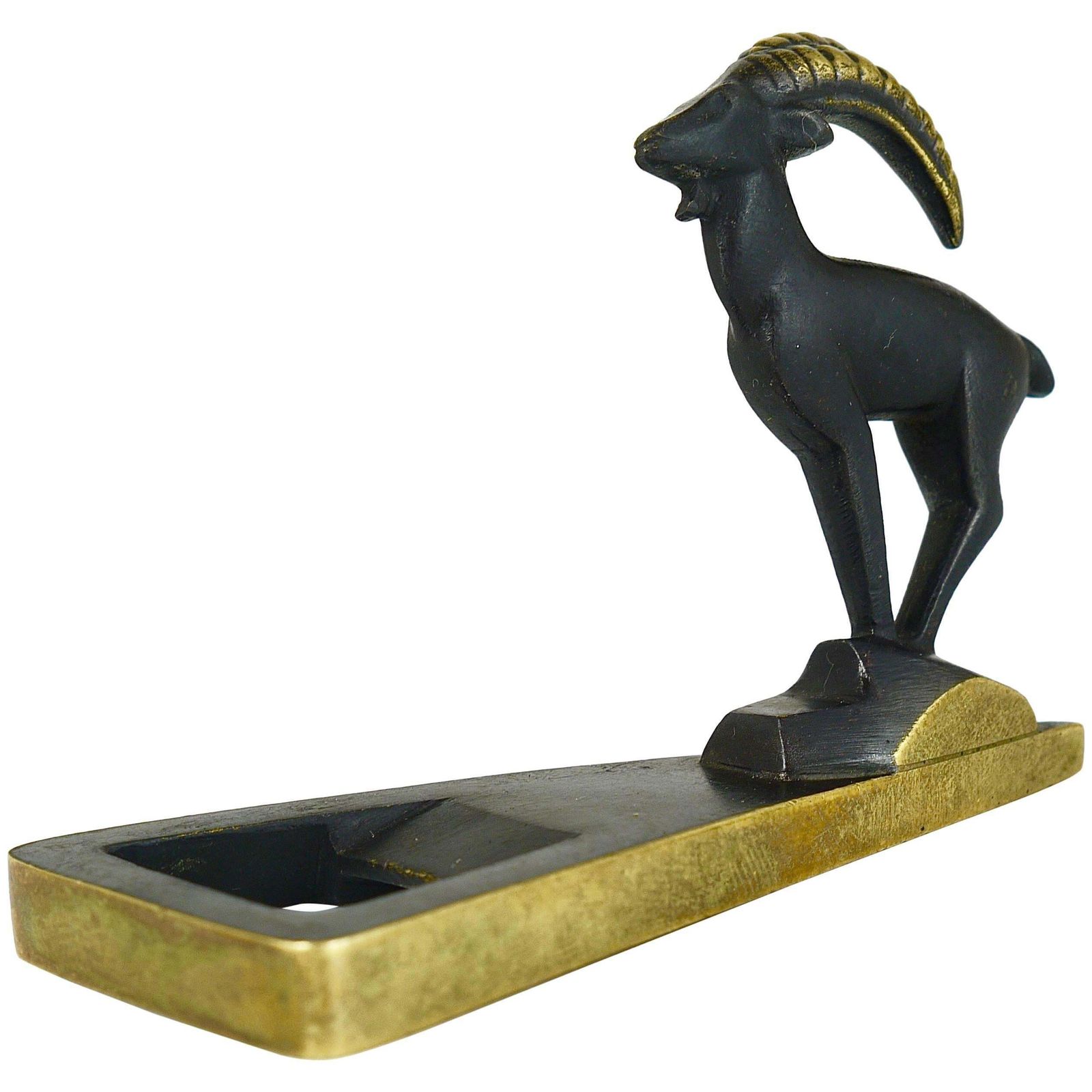 Herta Baller Capricorn Mid Century Brass Bottle Opener, Vienna, Austria, 1950s