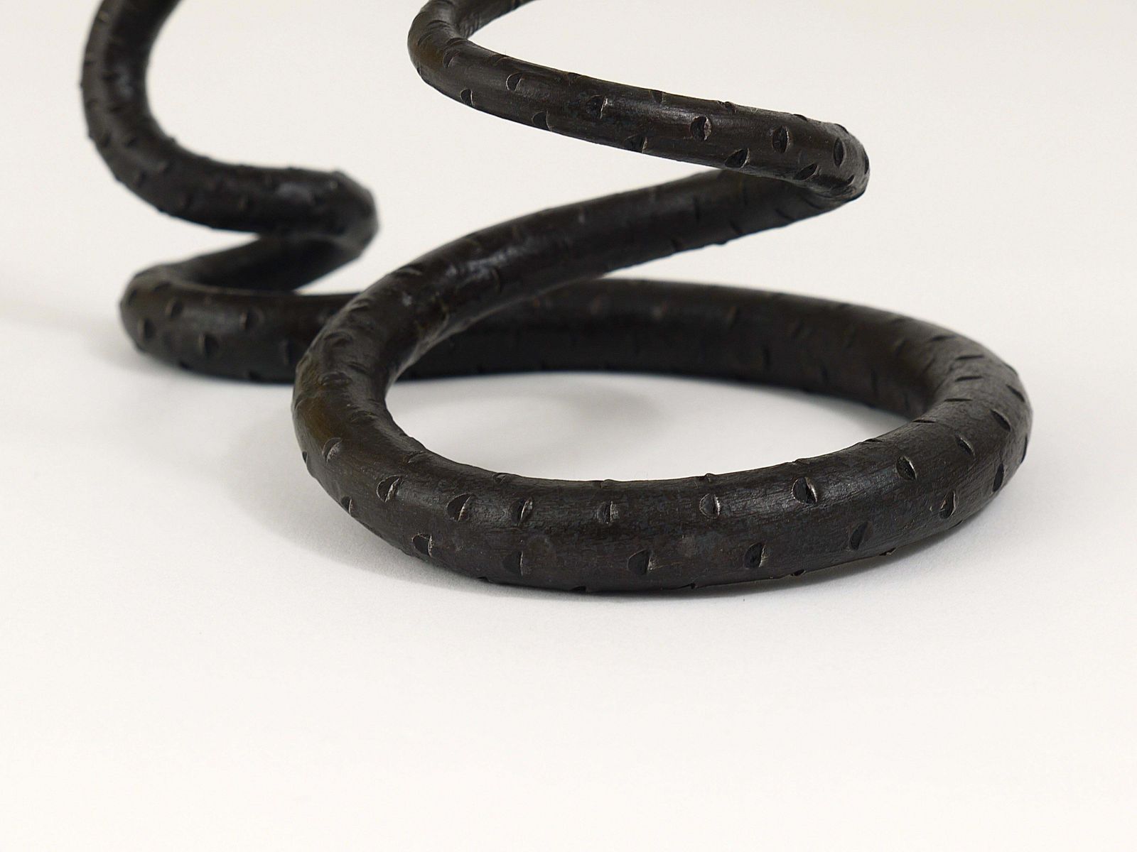 Edgar Brandt Style Hand Forged Iron Snake Or Serpent Sculpture, Austria, 1920s photo for sale
