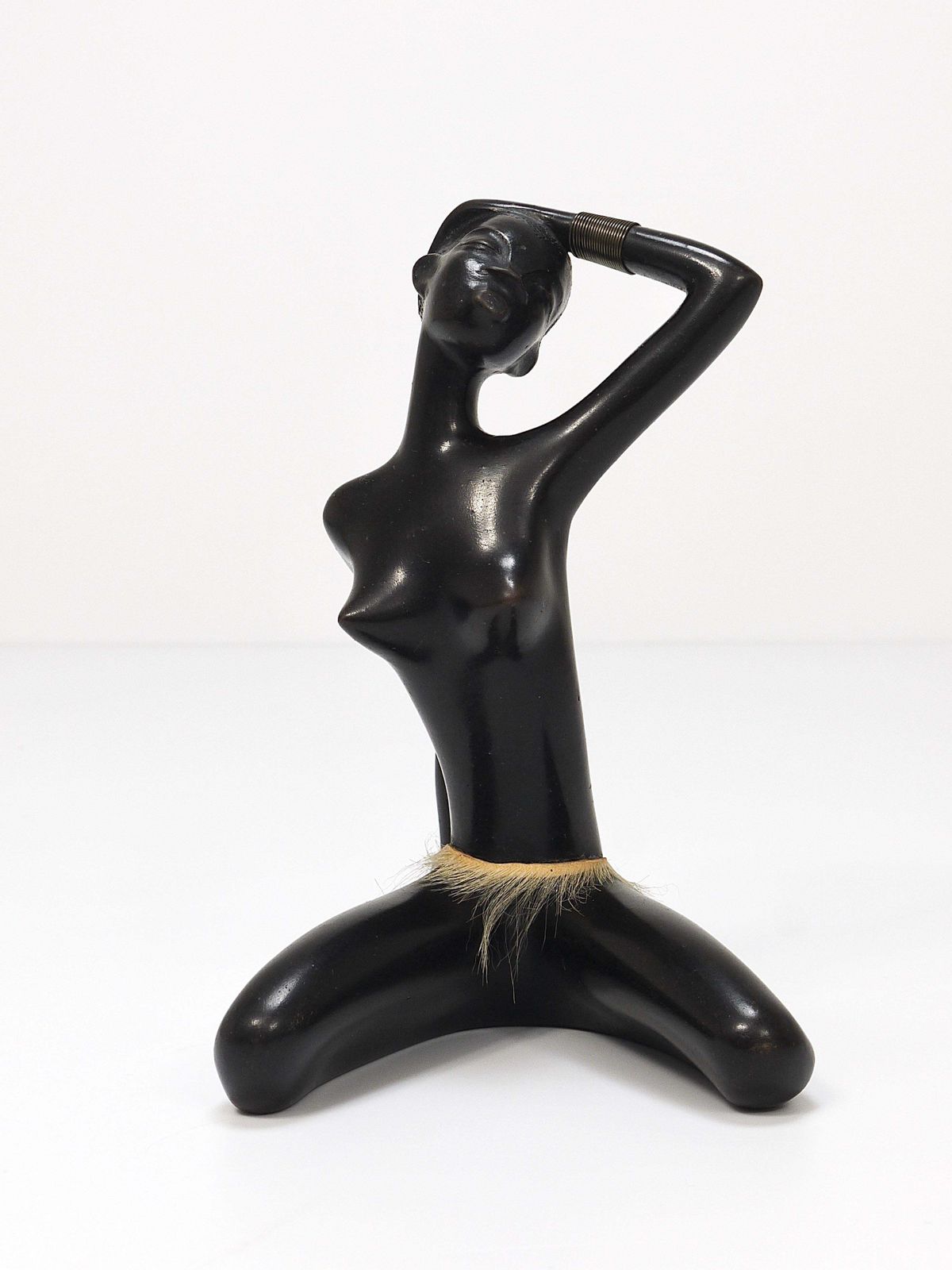 African Woman Figurine Sculpture By Leopold Anzengruber, Vienna, Austria, 1950s photo Art