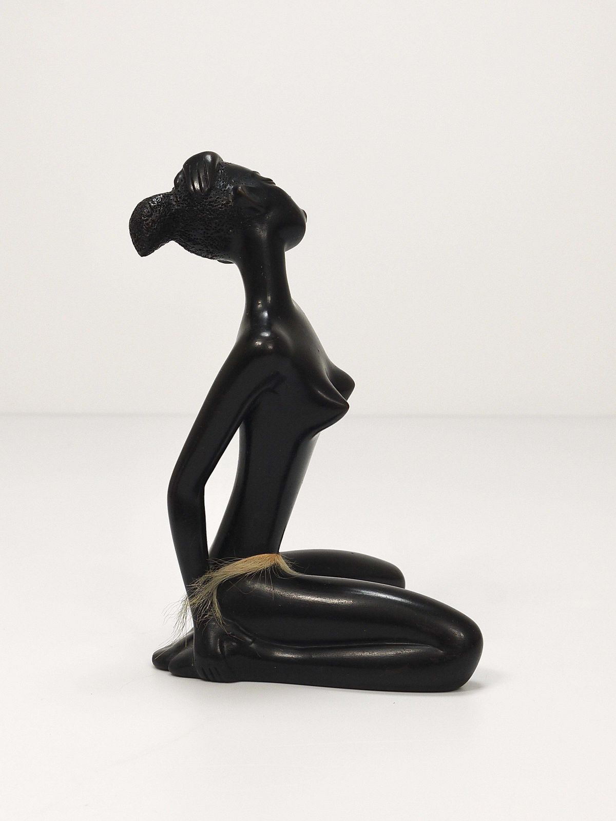 photo for sale African Woman Figurine Sculpture By Leopold Anzengruber, Vienna, Austria, 1950s
