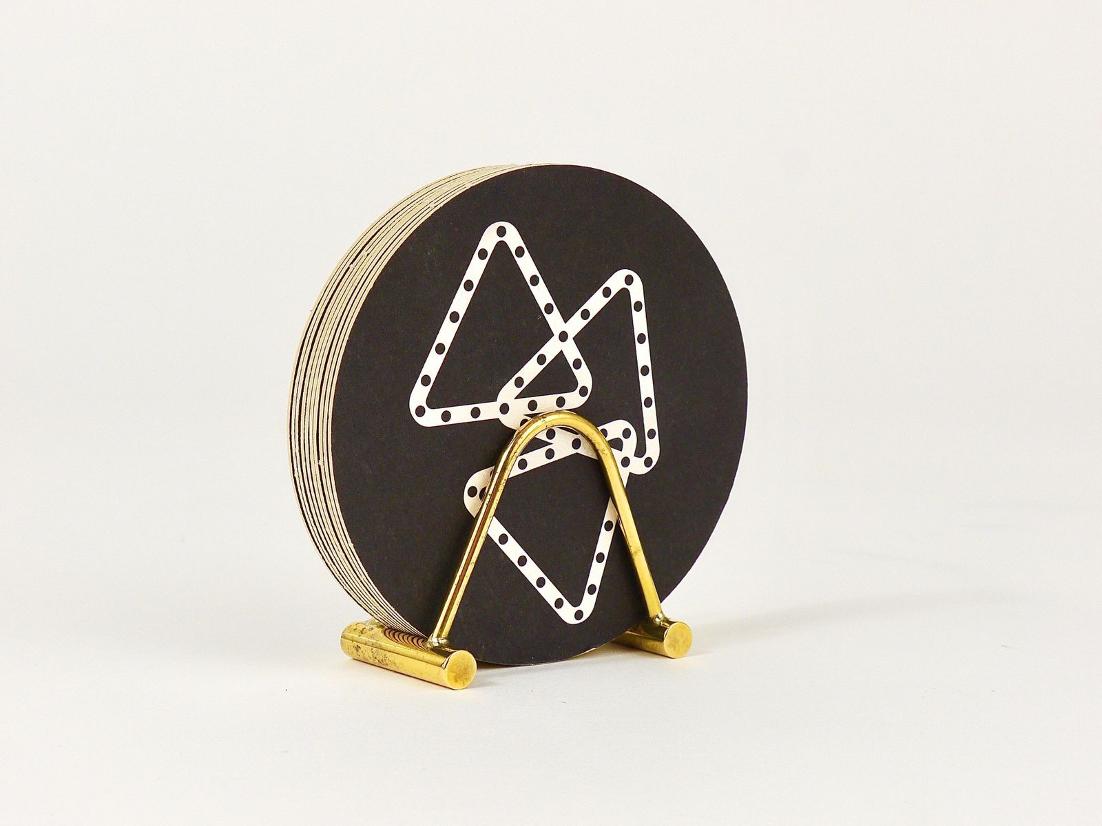 Carl Auböck Up To Three Midcentury Polished Brass Card Holder, Austria, 1950s photo furniture