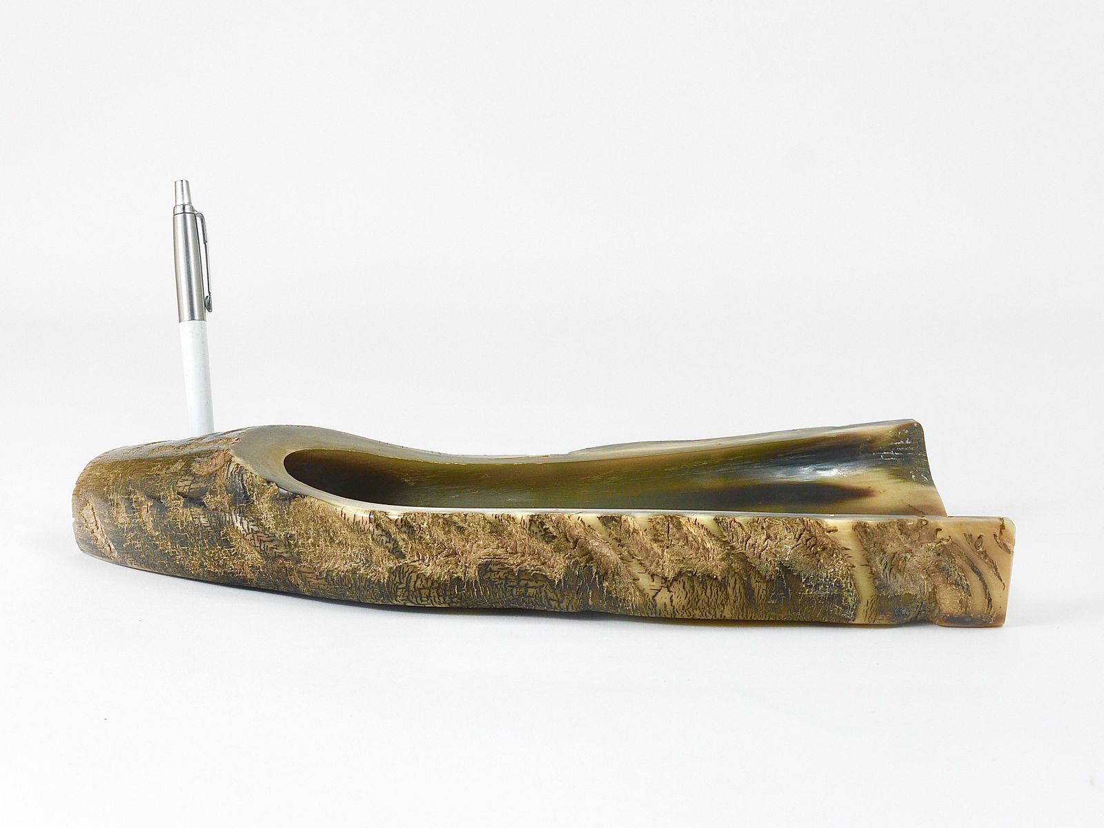 Carl Aubock Mid Century Horn Desk Pen & Pencil Tray & Holder, Austria, 1960s photo 1290.0