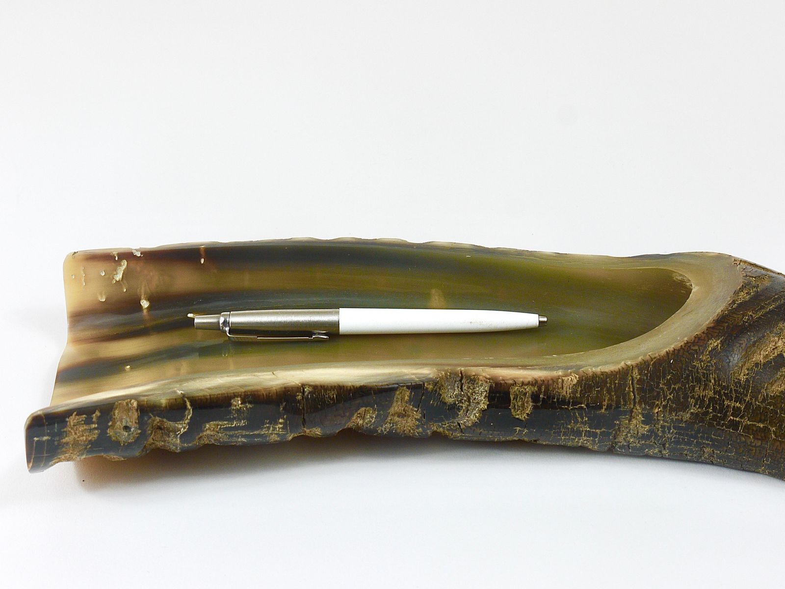 Carl Aubock Mid Century Horn Desk Pen & Pencil Tray & Holder, Austria, 1960s photo buy