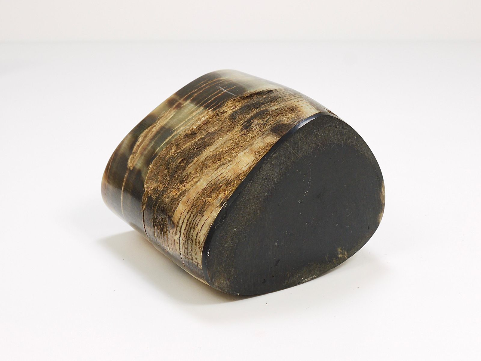 photo for sale Carl Aubock Mid Century Horn Desk Pen & Pencil Holder Cup, Austria, 1950s