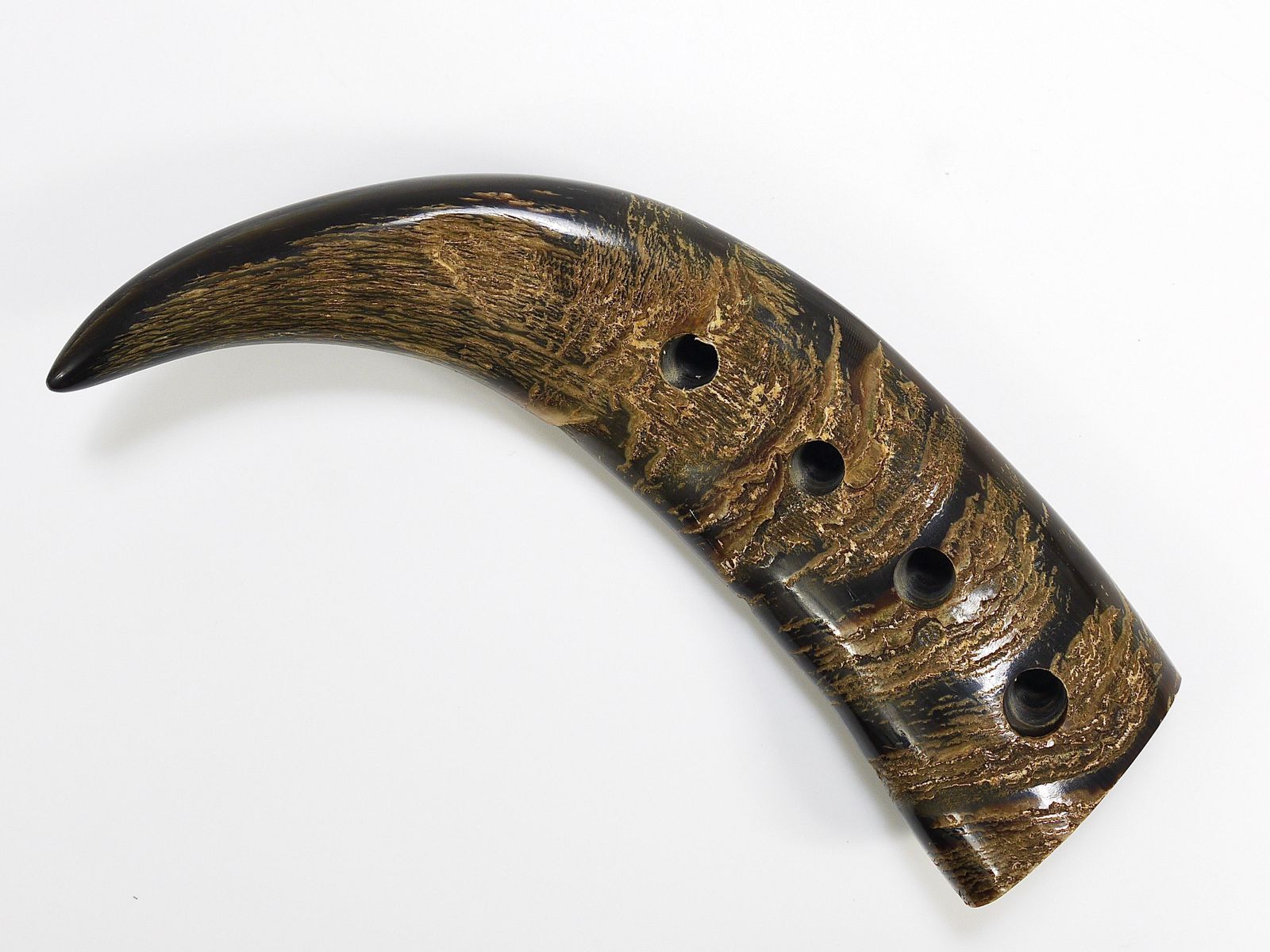 Carl Aubock Mid Century Horn Desk Pen Holder, Vienna, Austria, 1960s photo vintage