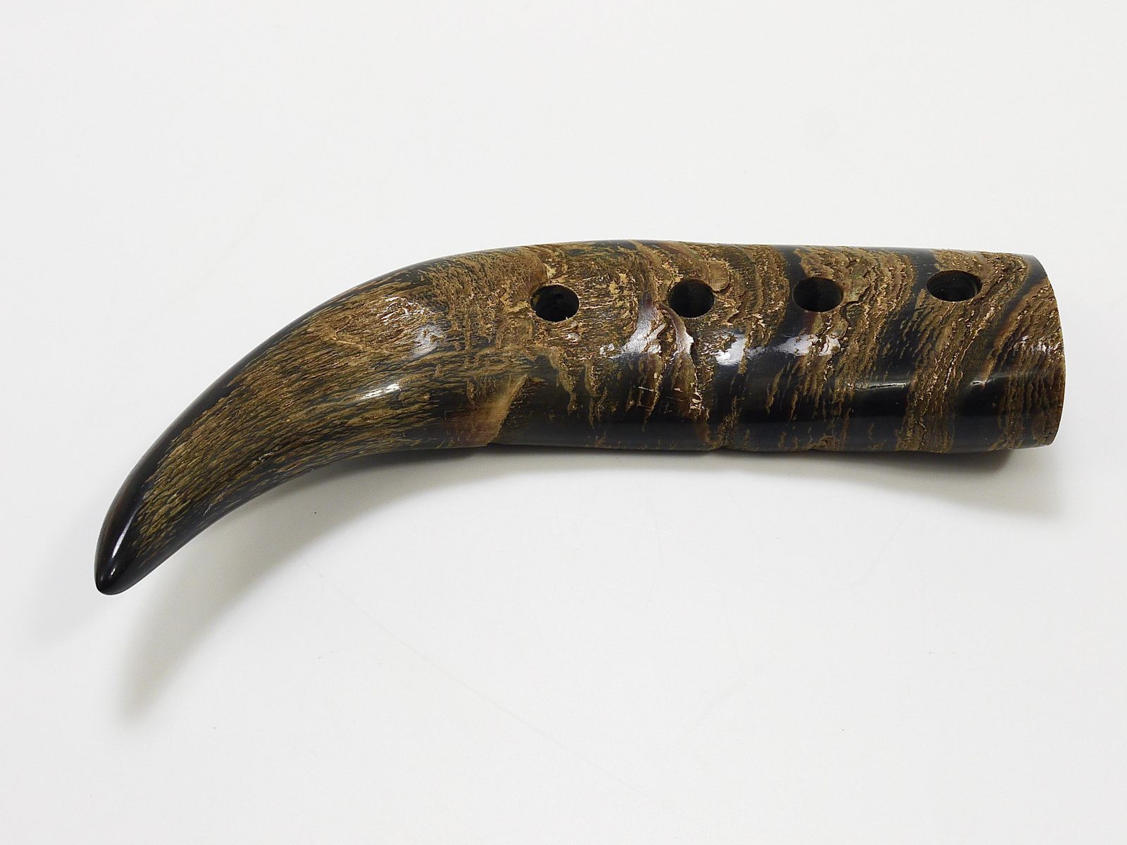 Home Decor Carl Aubock Mid Century Horn Desk Pen Holder, Vienna, Austria, 1960s photo