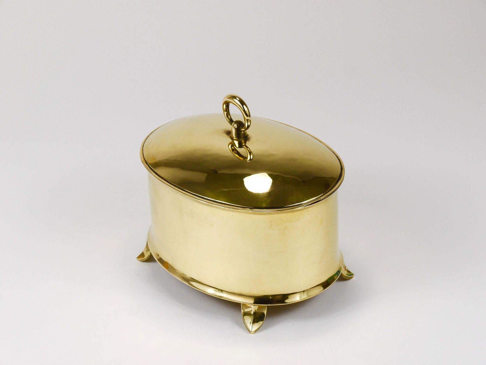 photo vintage Otto Prutscher Art Nouveau Brass Box Bowl With Lid, Melzer & Neuhardt, 1920s