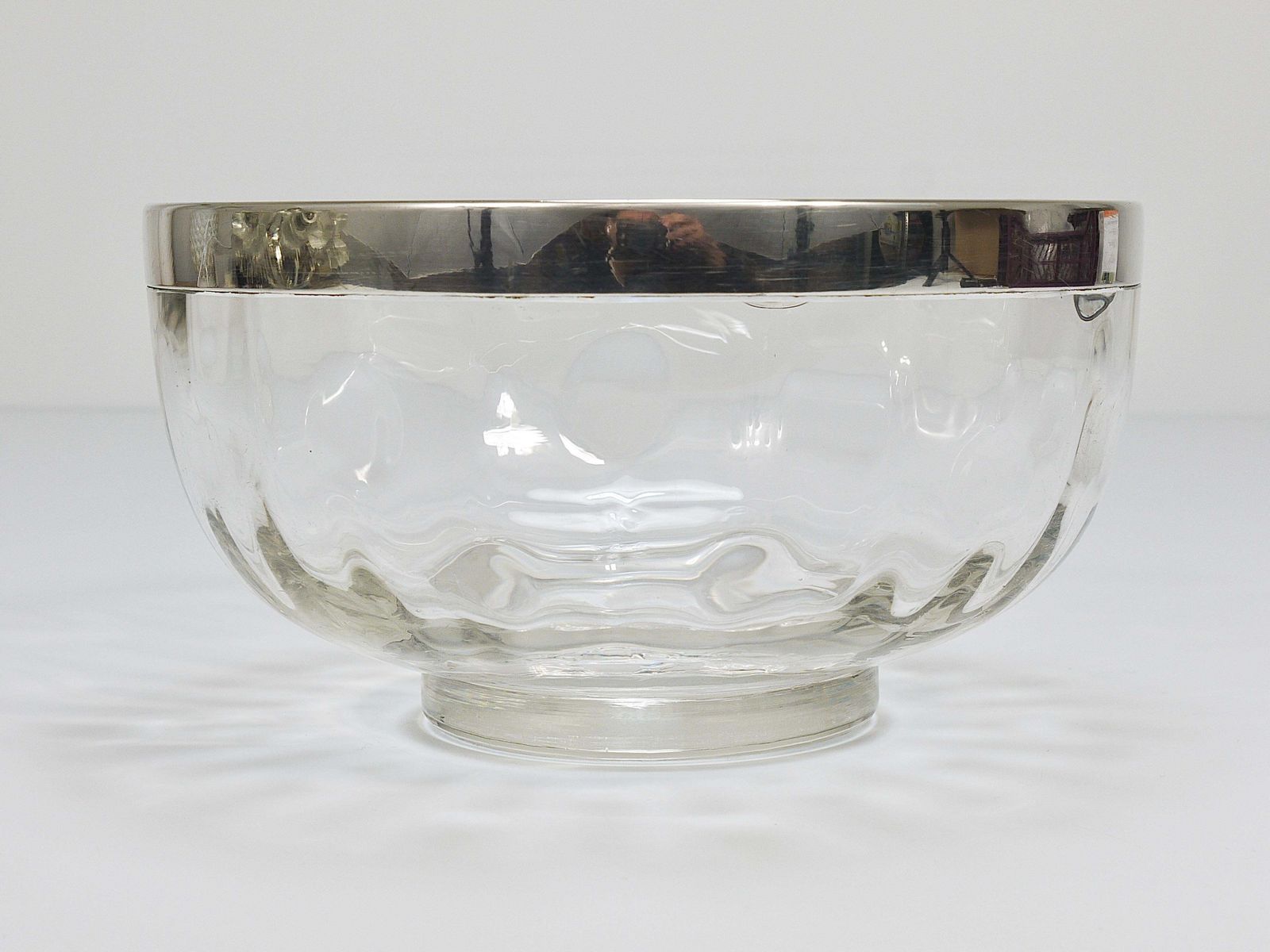 Koloman Moser Art Nouveau Meteor Bowl With Silver Rim, Bakalowits Vienna, 1900s photo furniture