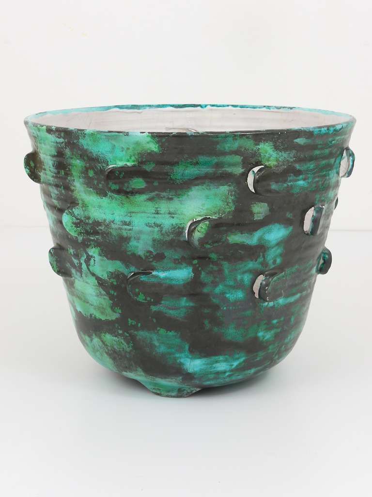 Large Michael Powolny Viennese Art Nouveau Secession Flower Pot, Austria, 1920s photo Home Decor