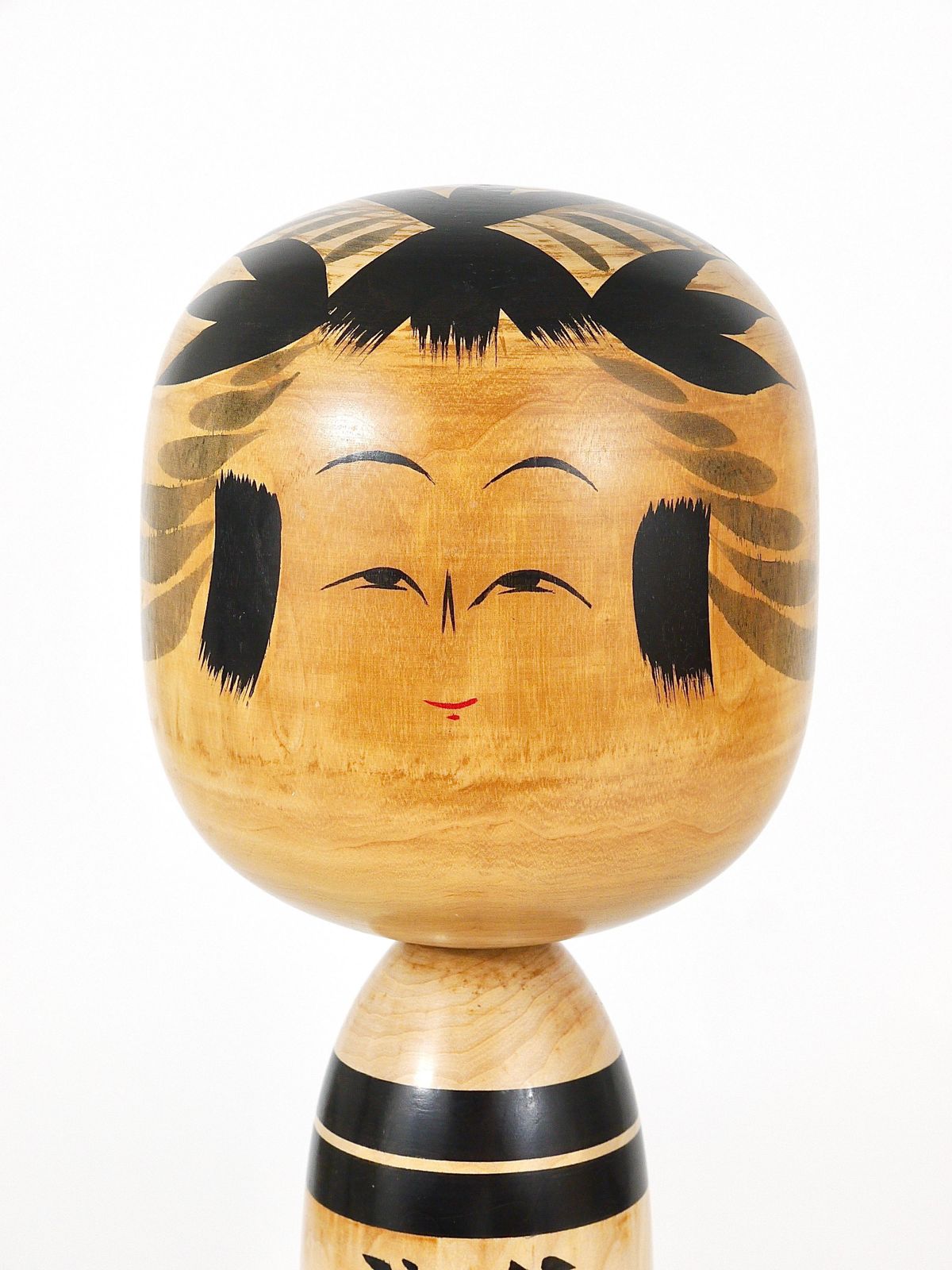 Decorative Togatta Kokeshi Doll Sculpture From Northern Japan, Hand Painted photo vinterior