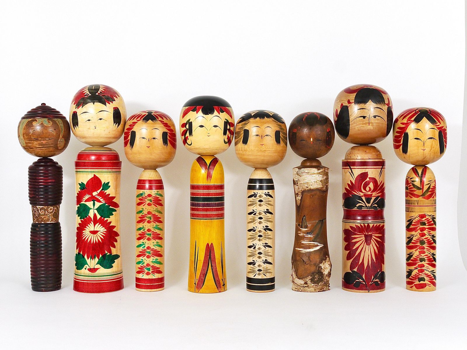 Decorative Sadao Kishi Kokeshi Doll Sculpture From Japan, Hand Painted photo furniture