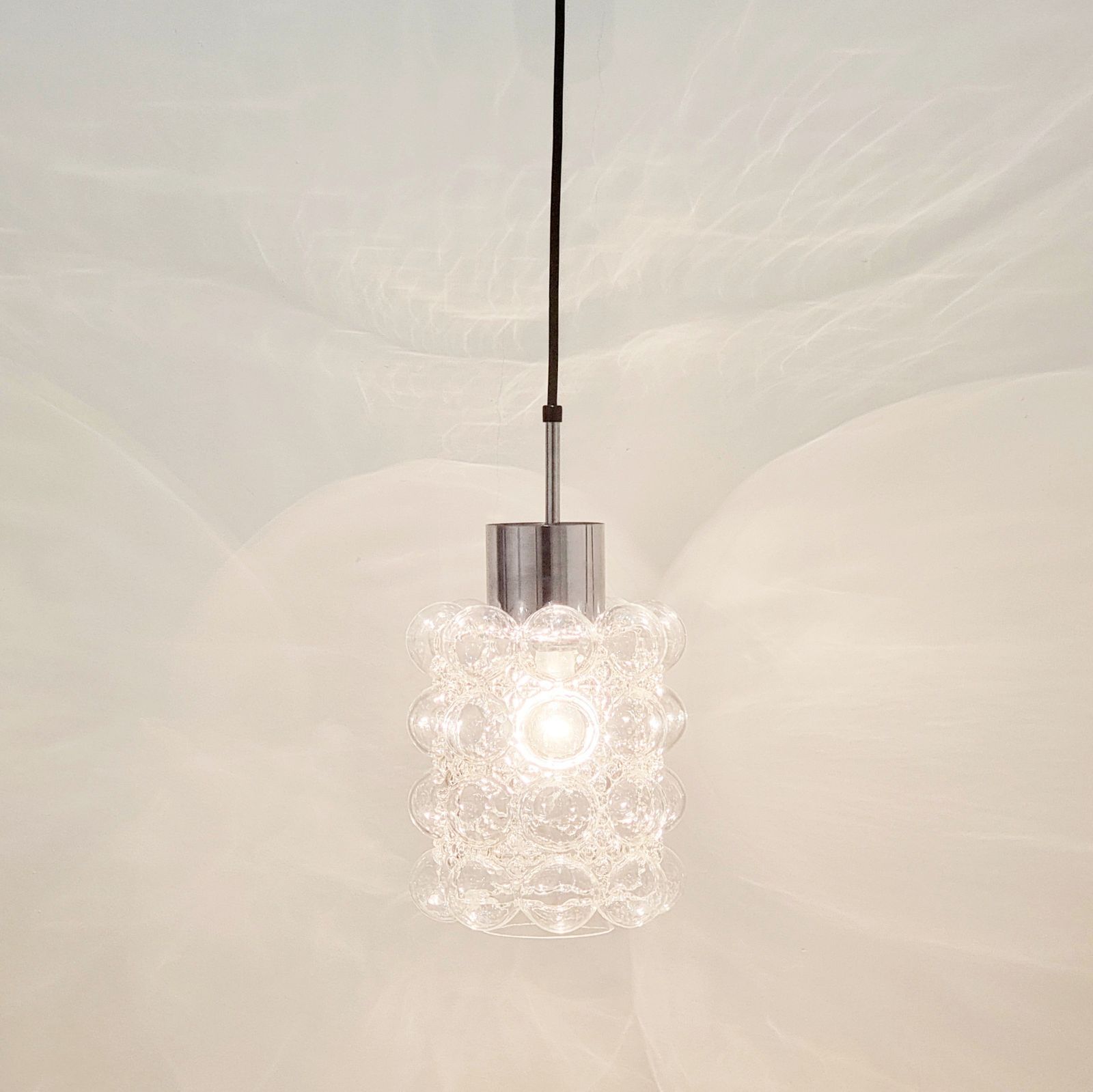 Pair Of Mid Century Modern Bubble Glass Ceiling Lights By Helena Tynell For Limburg, Germany, 1960s photo Lighting