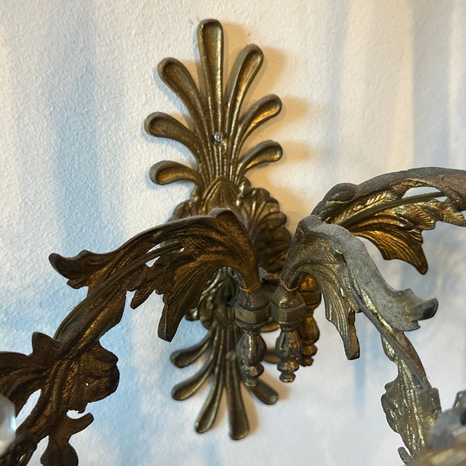 A Pair Of Art Nouveau Gilded Iron And Cristal Sicilian Wall Sconces photo furniture