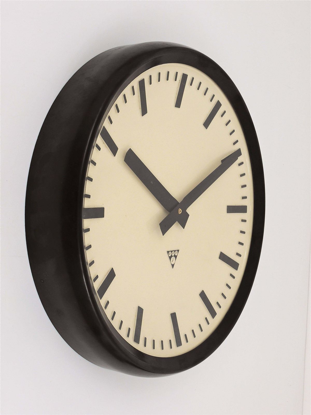 Huge Bakelite Industrial Train Station Round Wall Clock From The 1940s photo buy