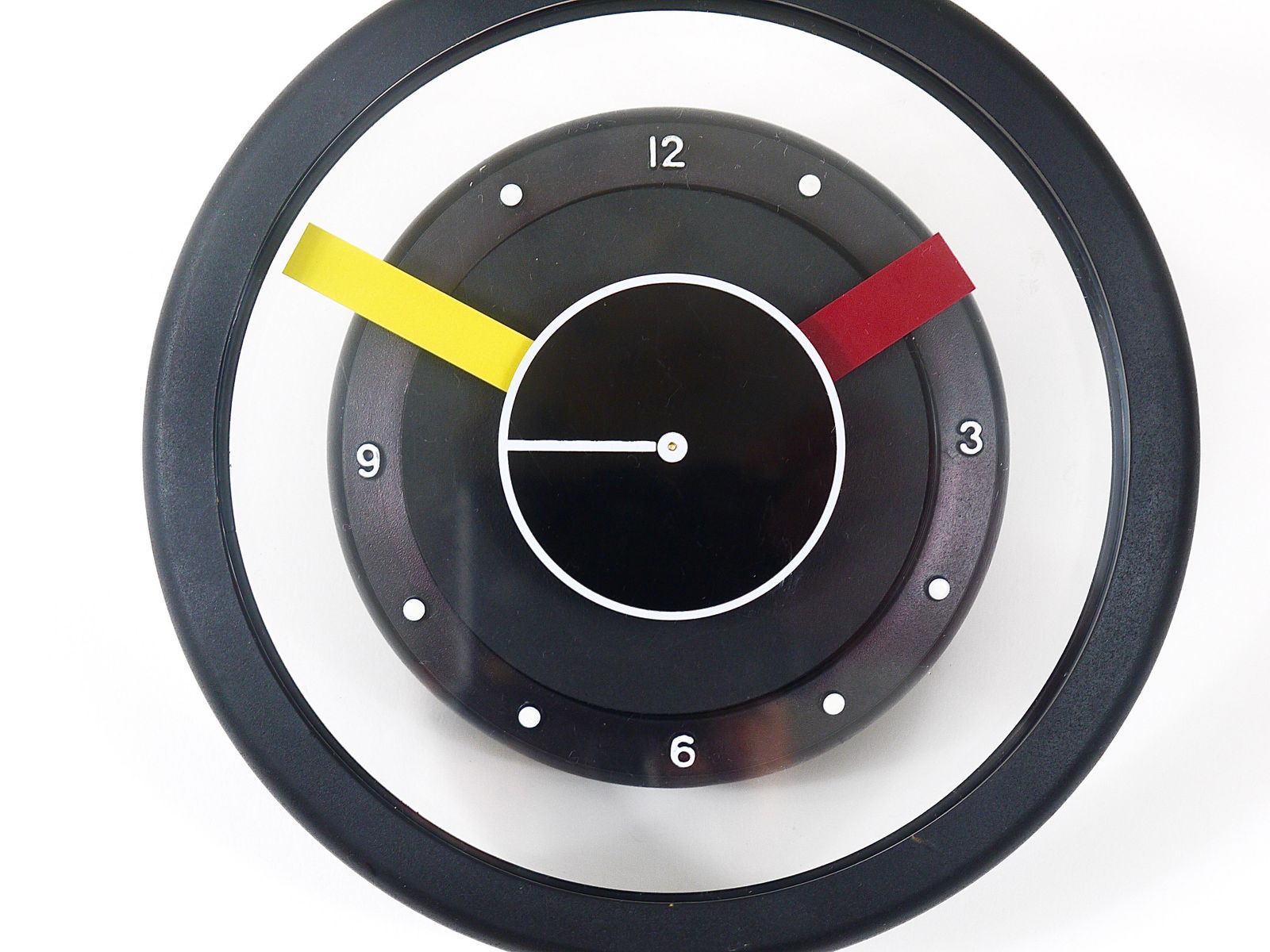 Postmodern Round Pop Art Desk Or Table Clock, Memphis Milano Style, Italy, 1990s photo furniture