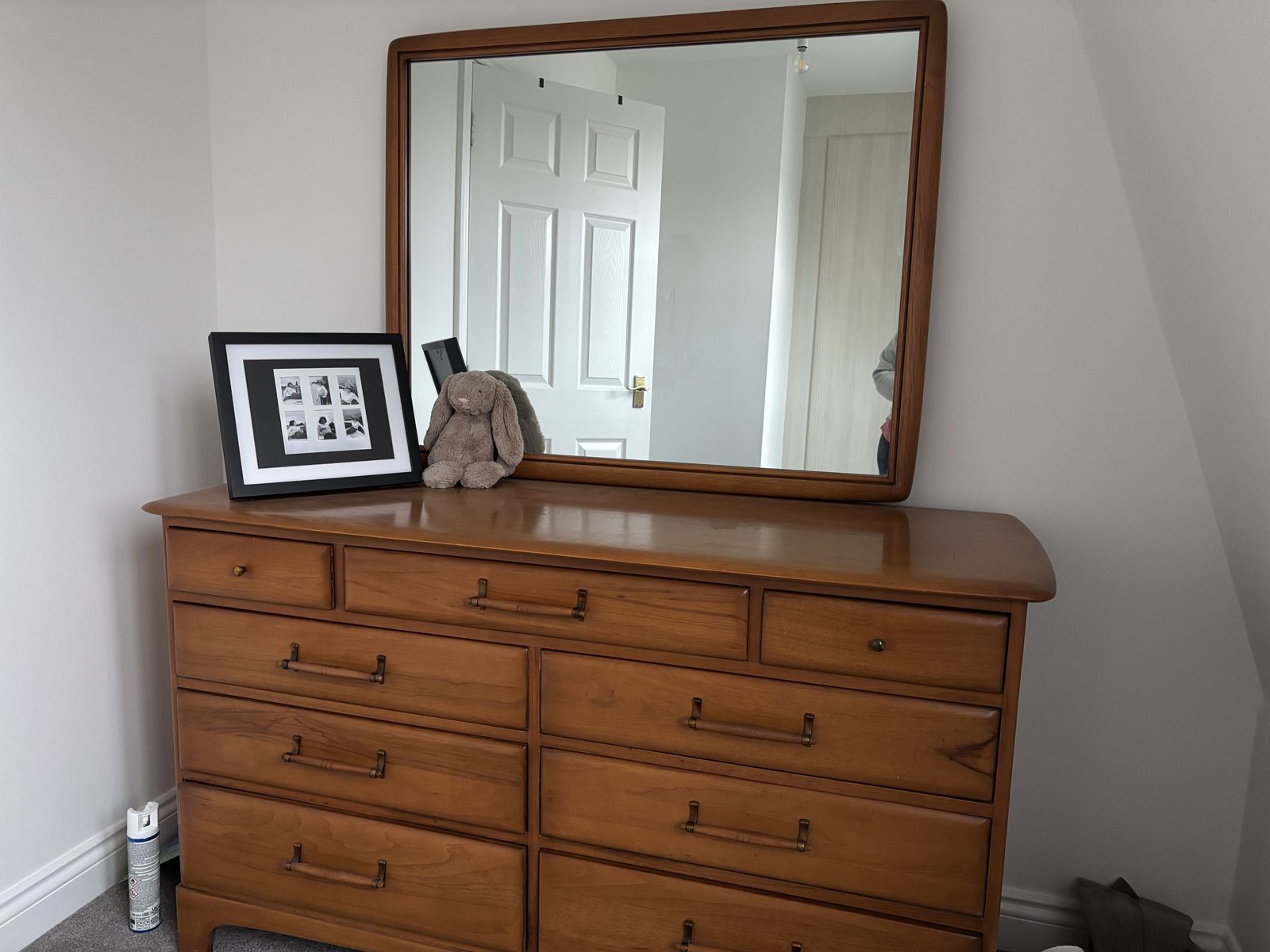 Mid Century Chest Of Drawers With Mirror photo for sale