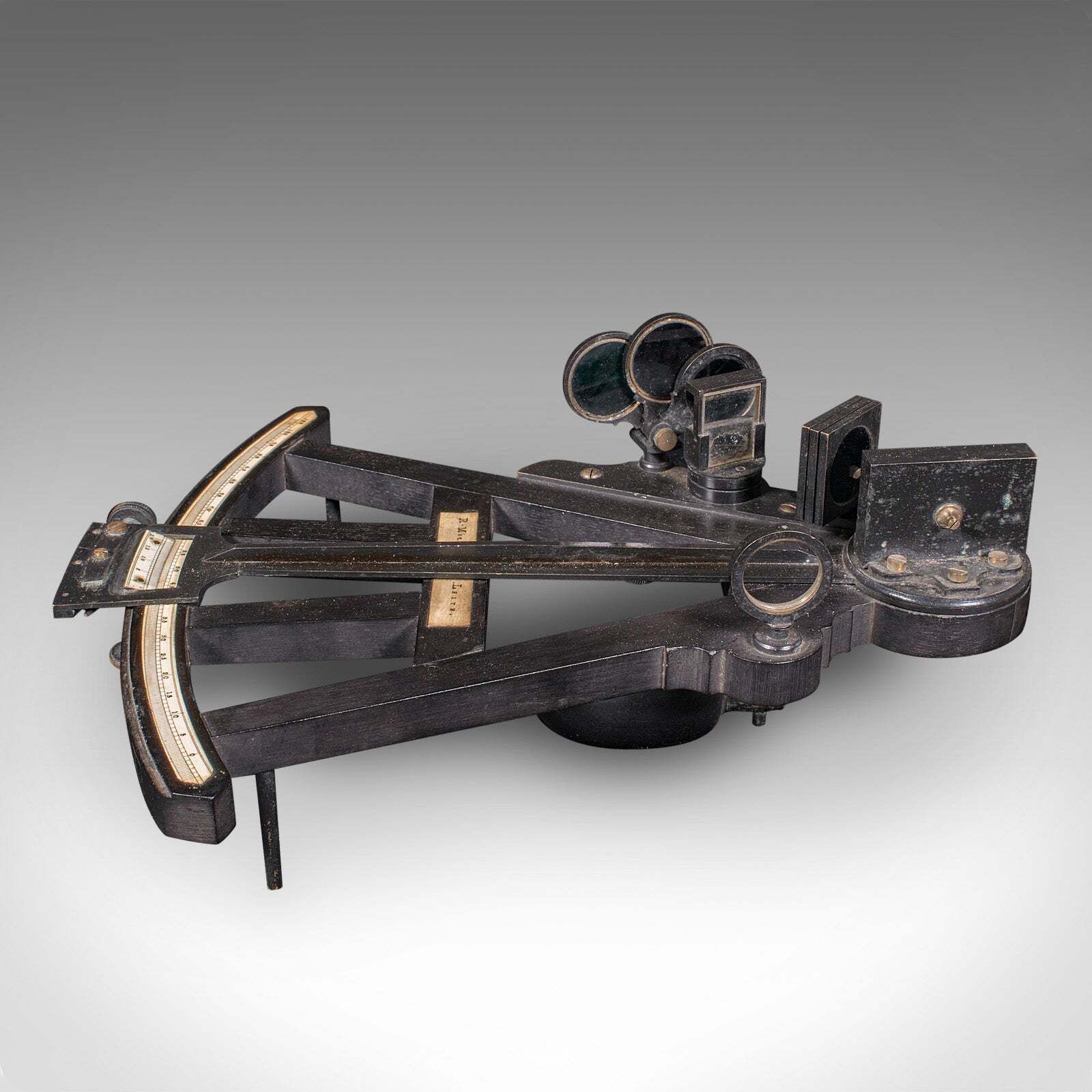 Antique Cased Octant, Scottish, Ebony, Navigation Instrument, Sextant, Victorian photo 1195.0