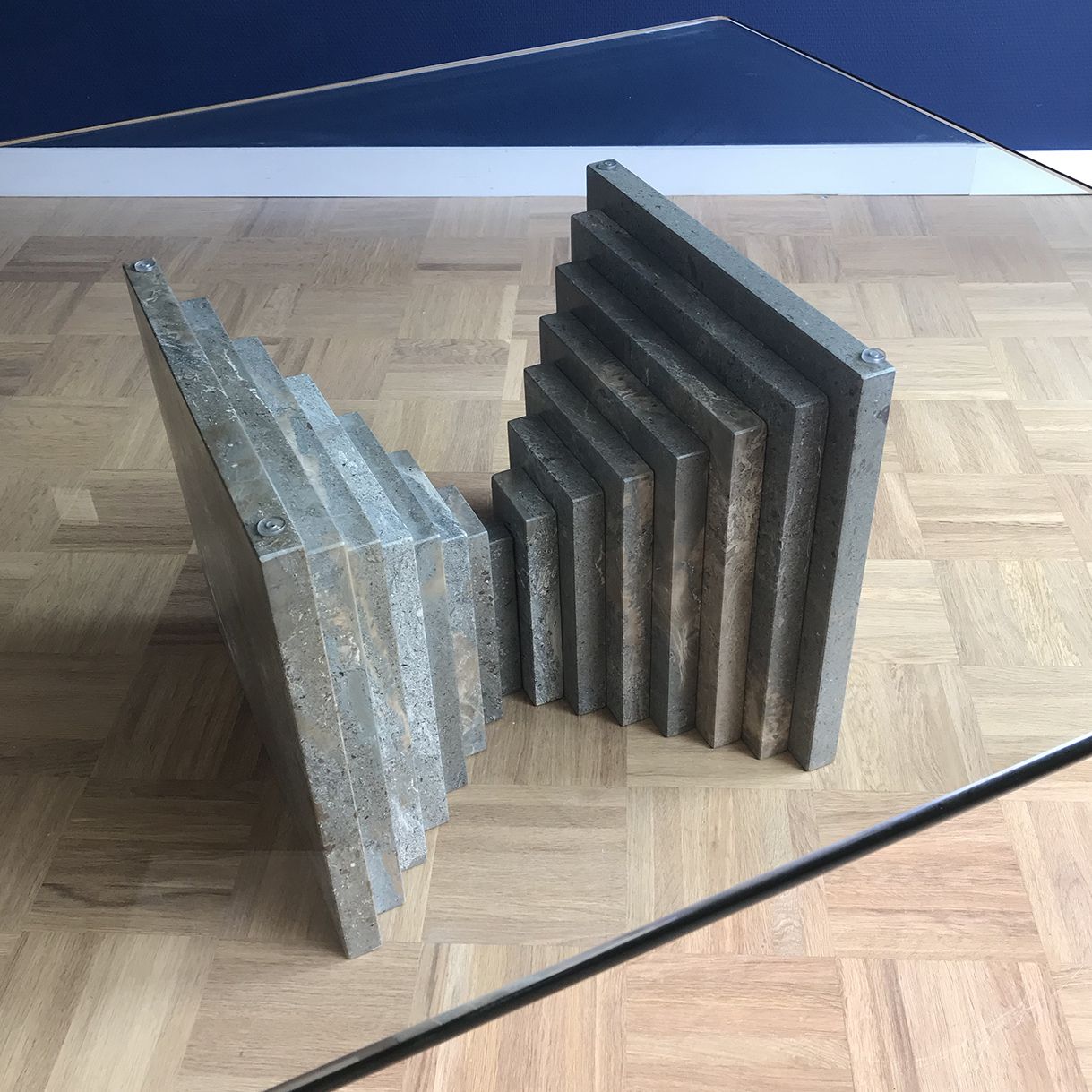 Mid Century Sculptural Marble Coffee Table photo Furniture