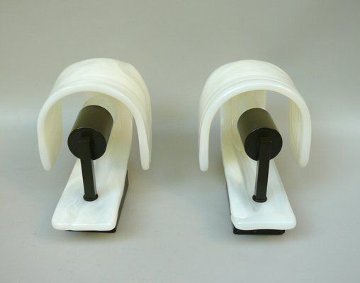 Space Age Futuristic Dark Brown Acrylic Glass Wall Lights From Wila, 1970s, Set Of 2 photo Lighting