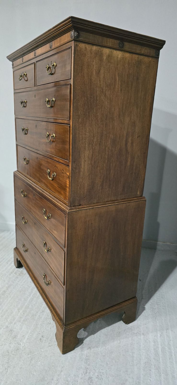 Top Quality Georgian Mahogany Chest On Chest Of Drawers photo for sale