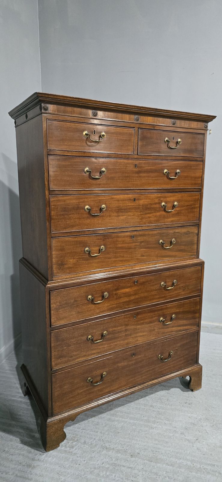 Top Quality Georgian Mahogany Chest On Chest Of Drawers photo buy