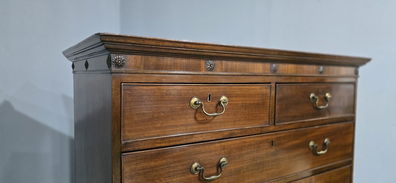 Top Quality Georgian Mahogany Chest On Chest Of Drawers photo vintage