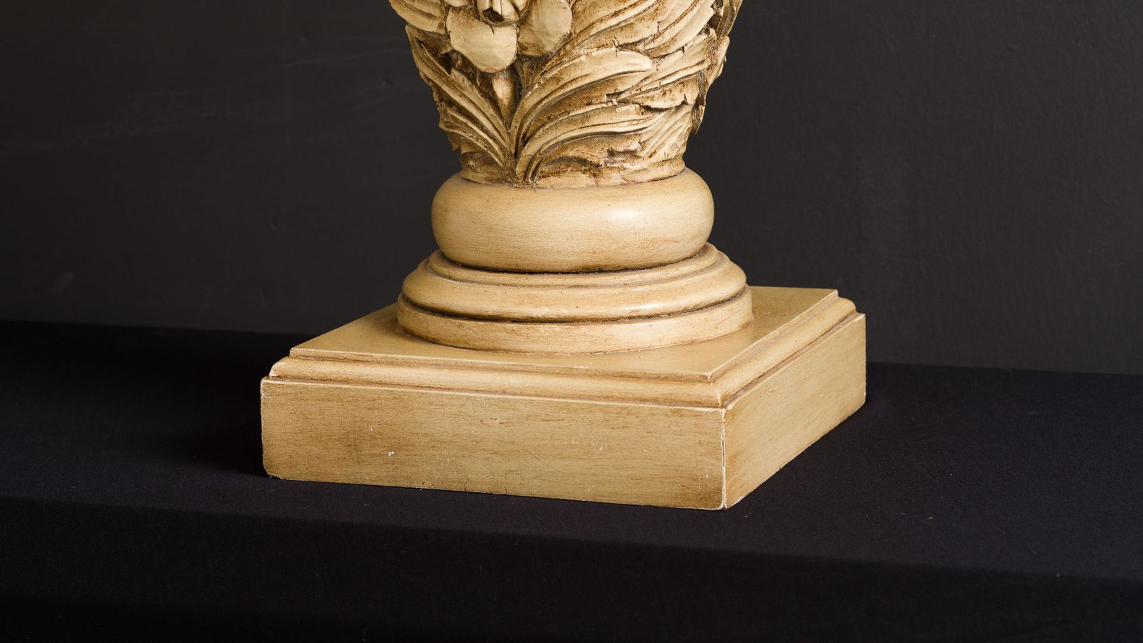 Carved Wooden Vintage Lamps, By Mariano García photo for sale