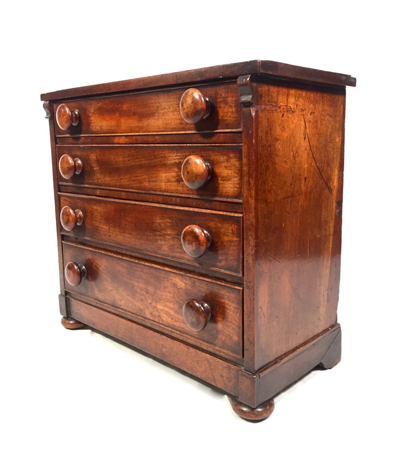 Antique Victorian 19th Century Wooden Chest Of Drawers / Apprentice Furniture photo furniture