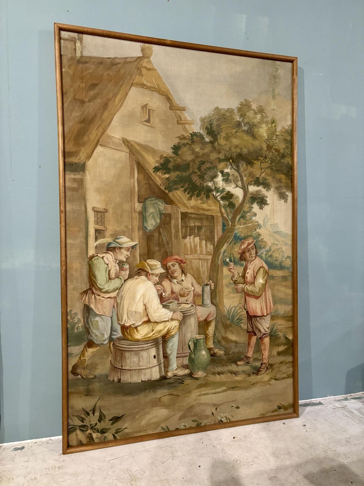 photo furniture Large 19th Century Flemish Country Painting