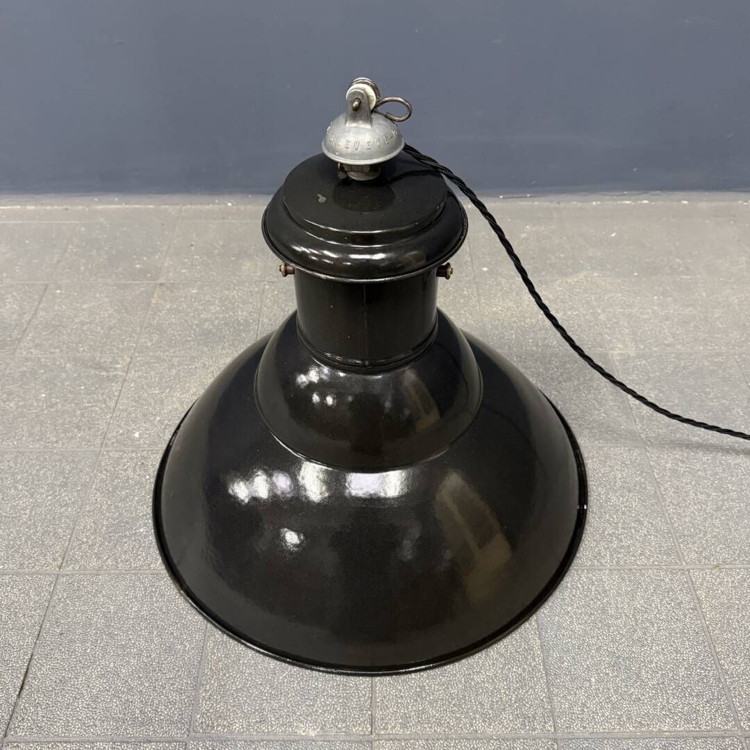 photo buy French Medium Black Enamel Pendant Lamp