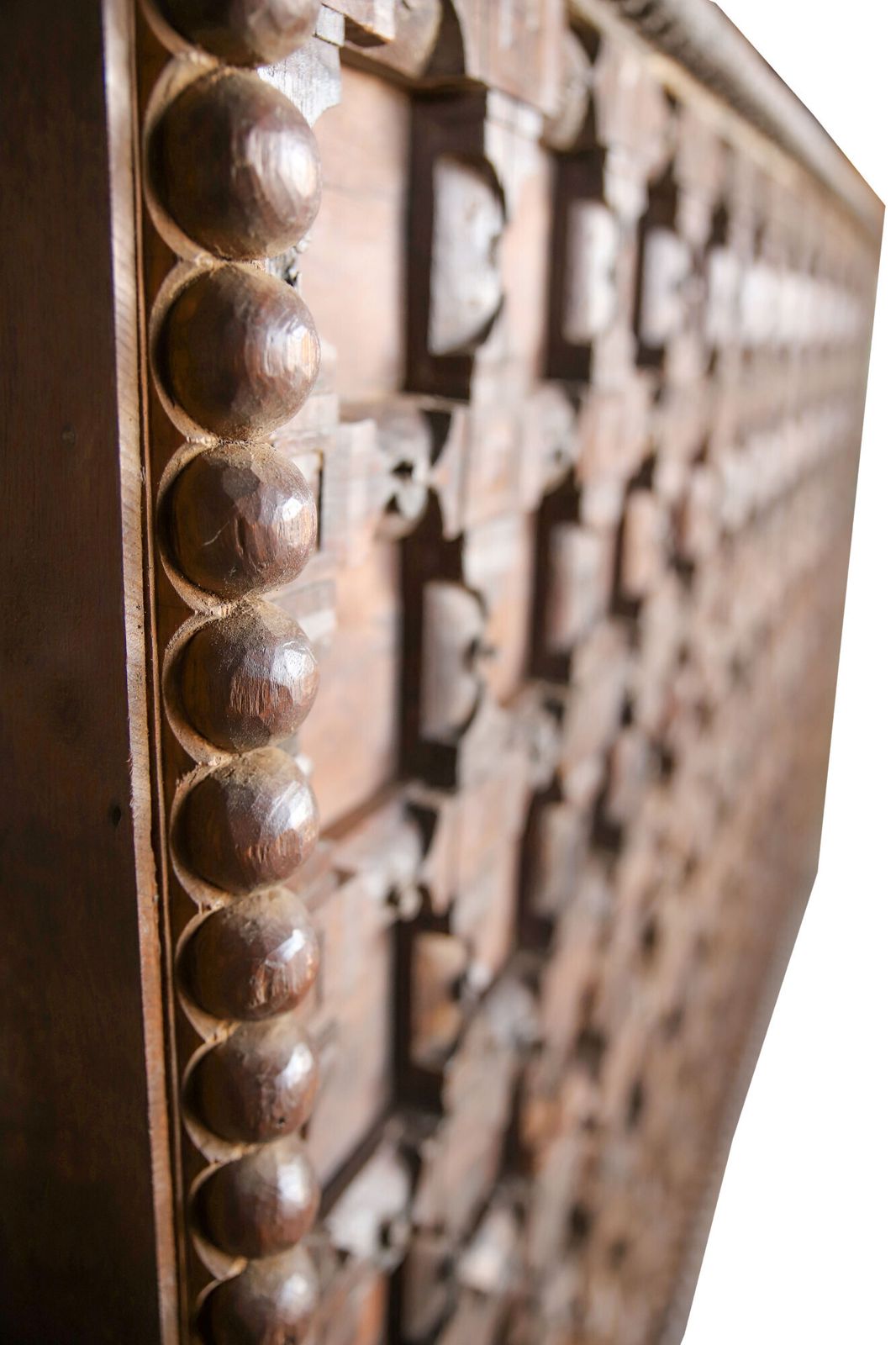 Antique Indian Teakwood & Brass Ceiling Decor (Circa 1900) – Hand Carved Ceiling Or Wall Art From Haveli Architecture photo Art