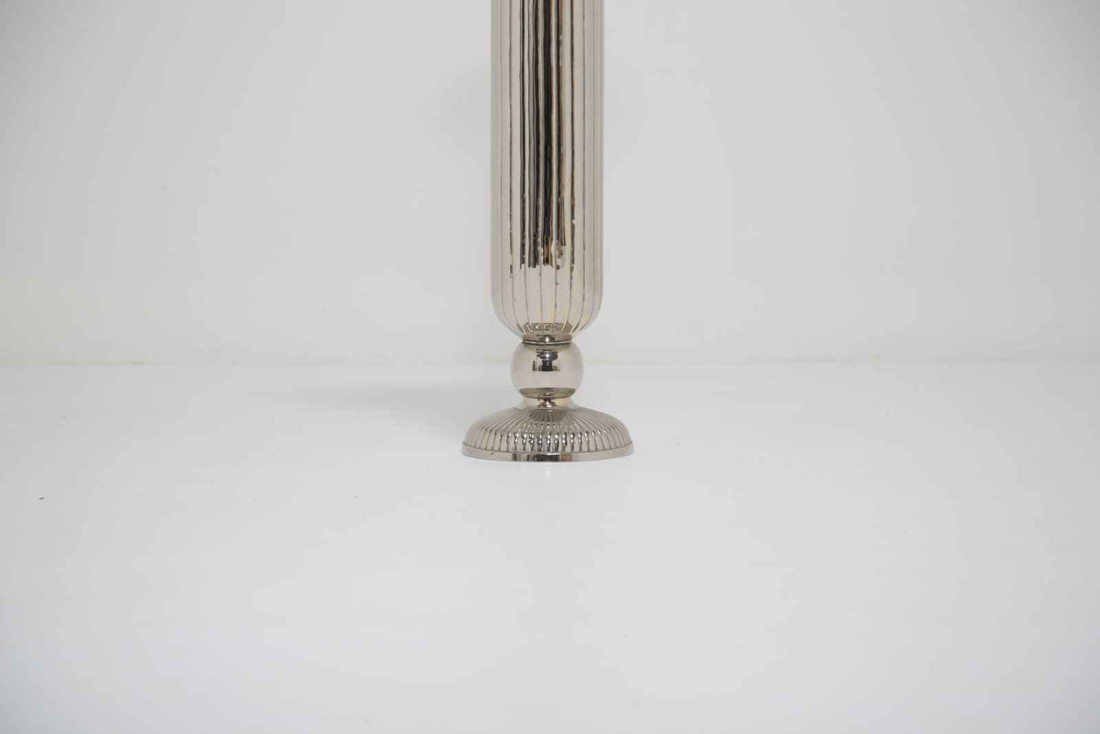 Vintage American Tall Ribbed Trumpet Flute Vase, 1950s. photo vintage
