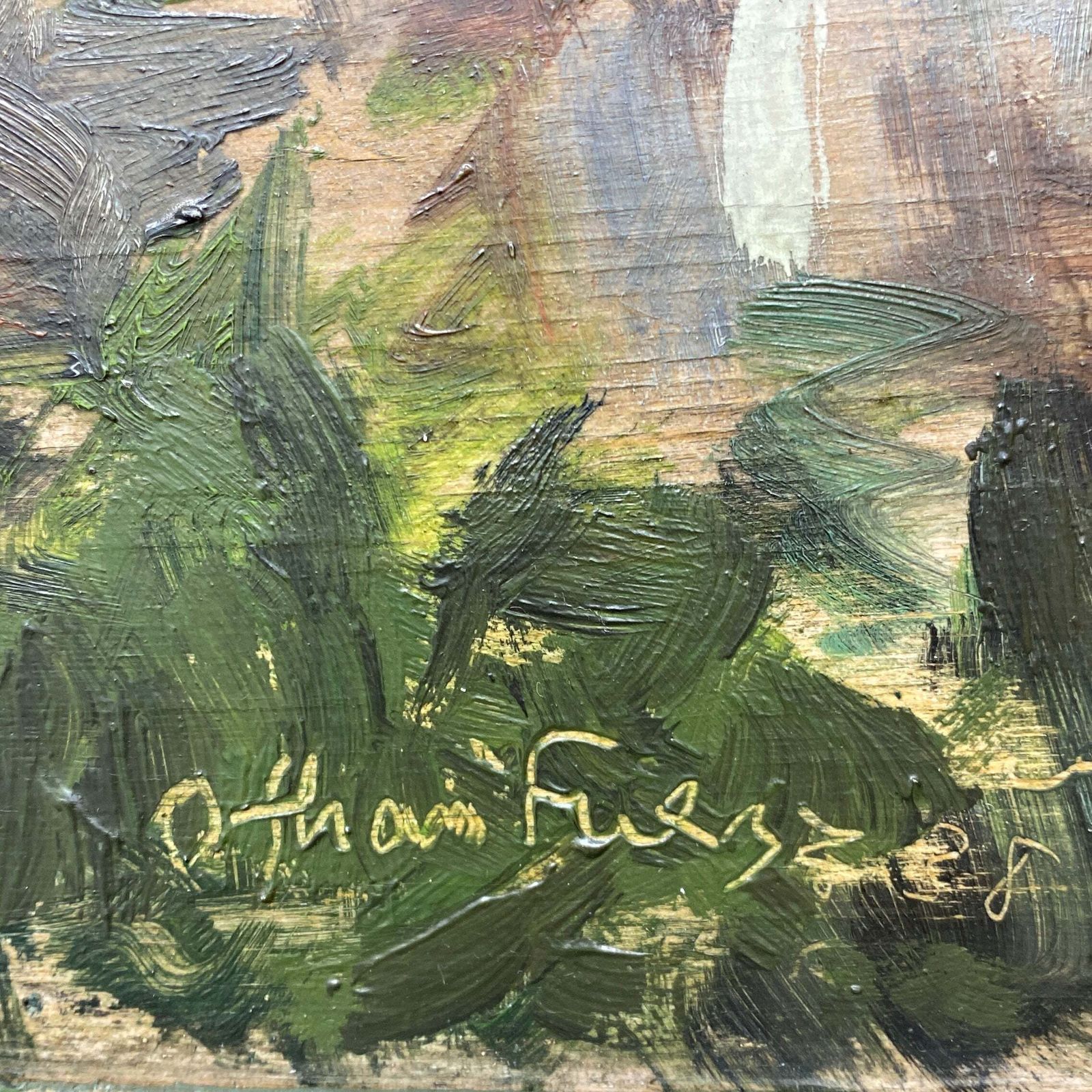 Original Oil On Board Othon Friesz French Artist 1879 1949 photo furniture