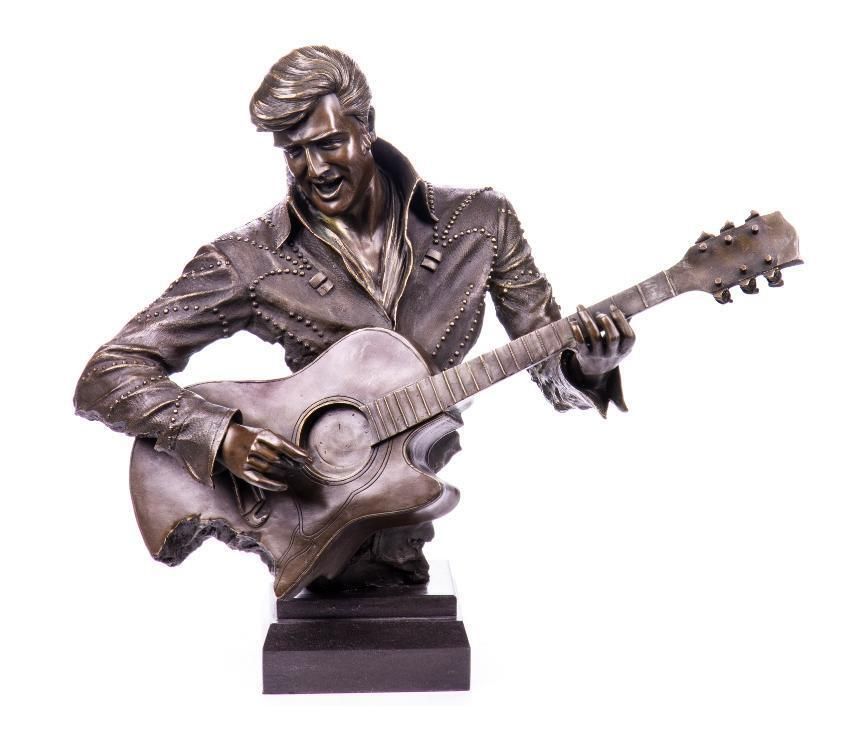 Elvis Presley Bronze Figurine   Perfect Gift For Music Lovers And Rock'n'roll Fans photo furniture