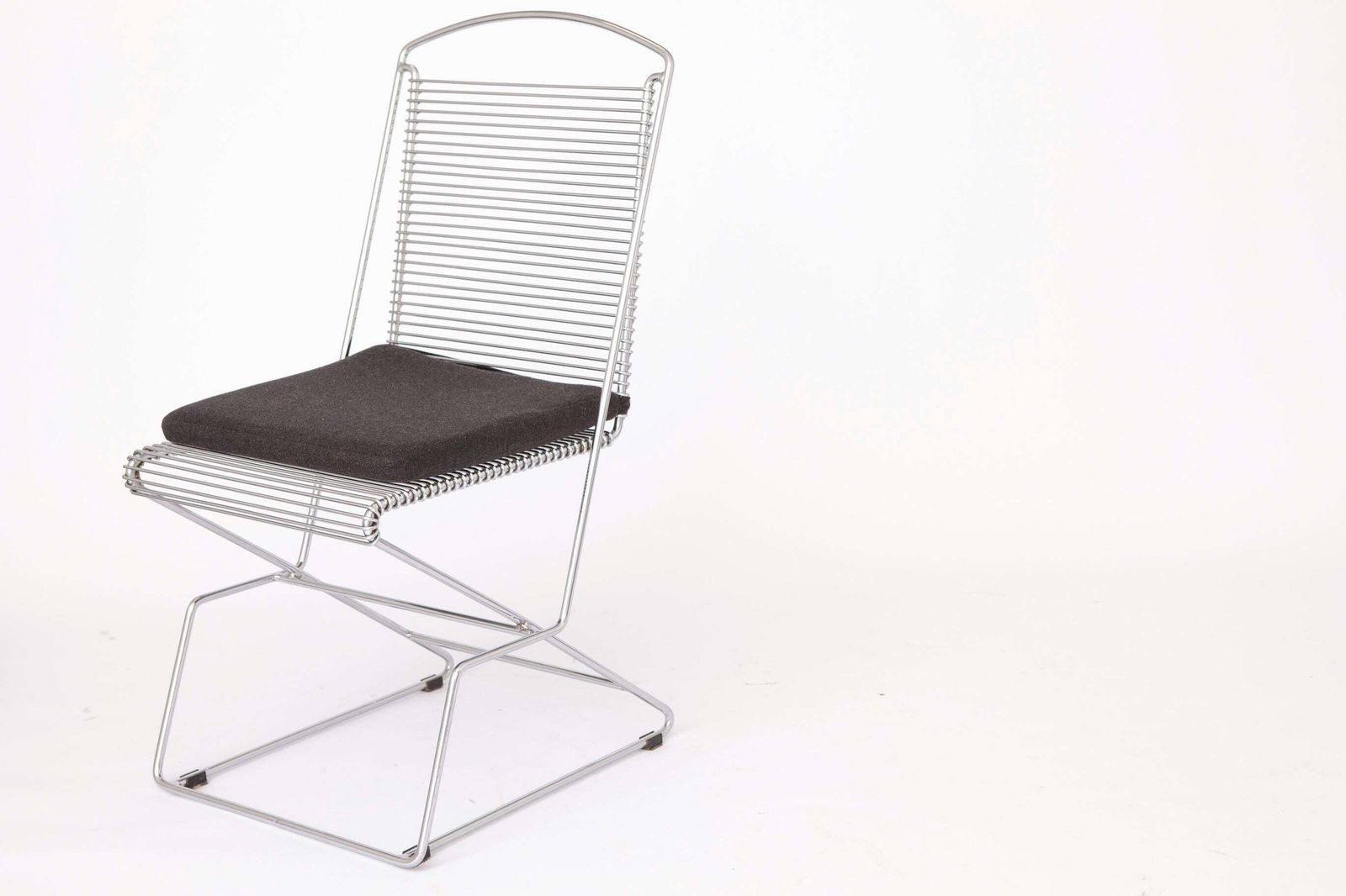 4 Chromed Vintage Chairs 1980s By Till Behrens For Schlubach, Germany photo for sale