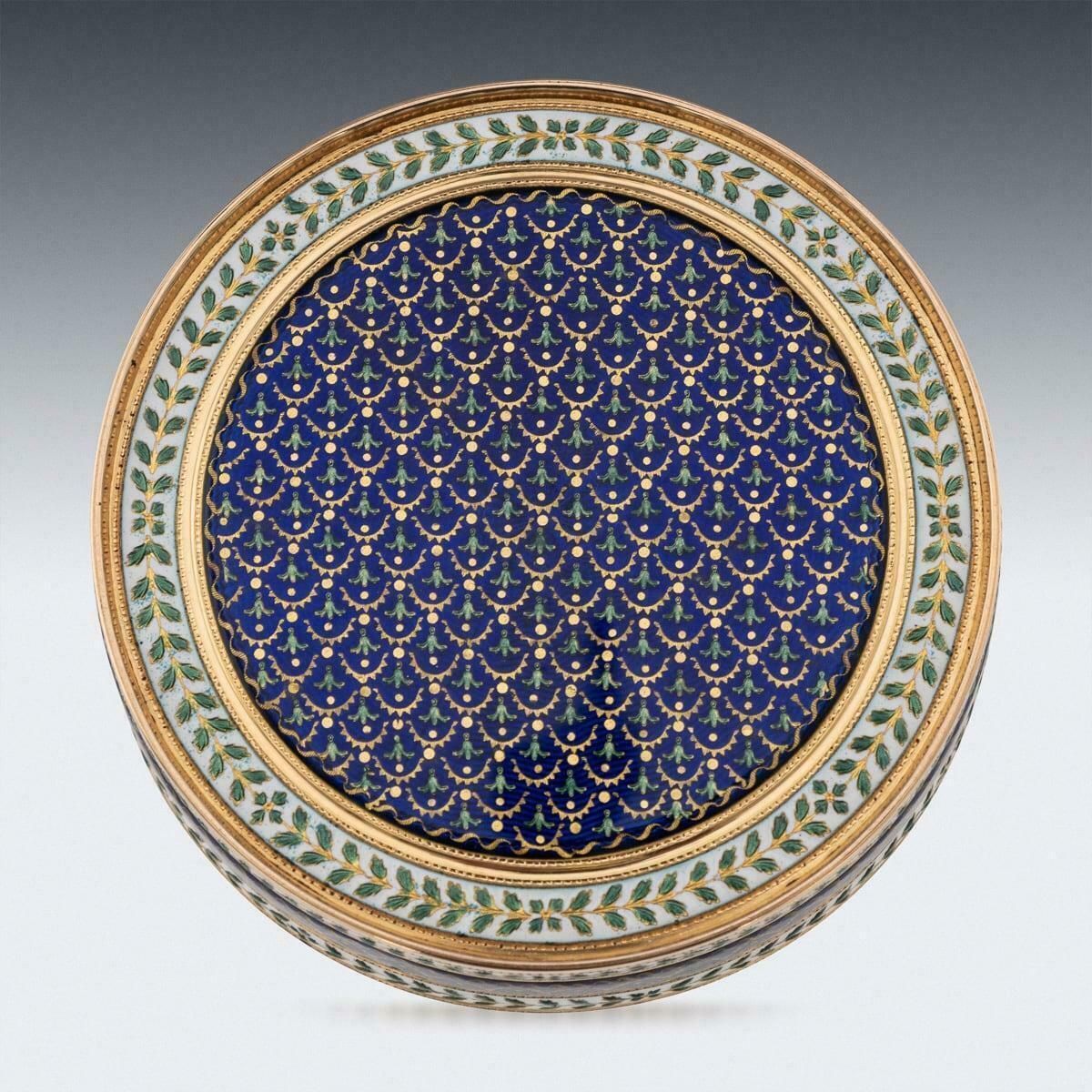 18th Century French 18k Gold & Enamel Snuff Box, Joseph Etienne Blerzy C.1780 photo 27595.0