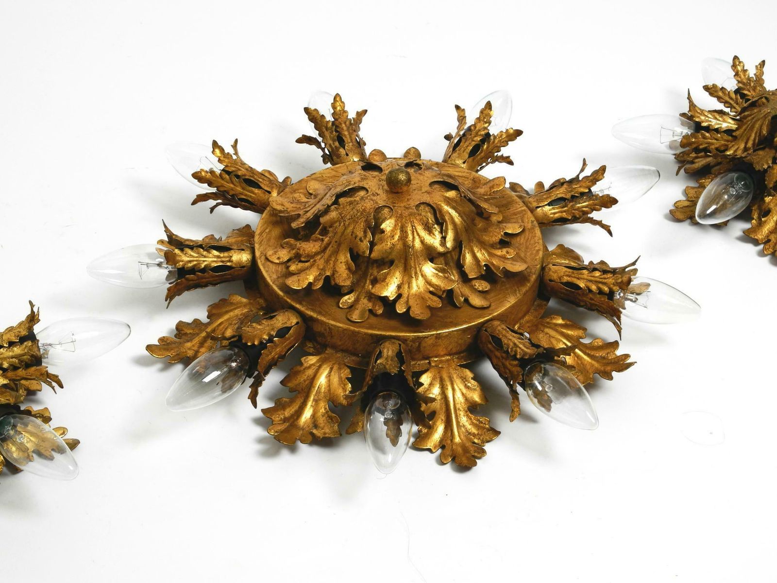 photo vintage Set Of Three Beautiful 60s Italian Ceiling Or Wall Lamps By Banci Firenze Italy