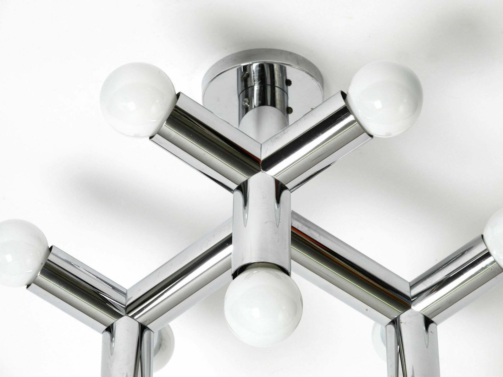 Very Rare 1960s Space Age Chrome Ceiling Lamp By J.T. Kalmar Austria photo buy