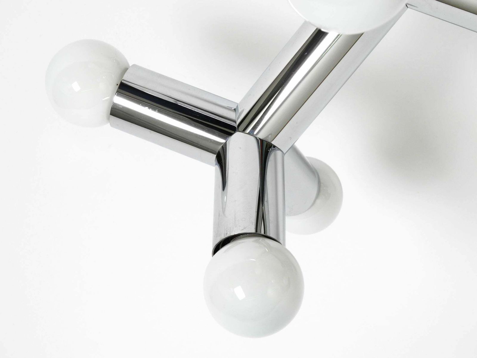 Lighting Very Rare 1960s Space Age Chrome Ceiling Lamp By J.T. Kalmar Austria photo
