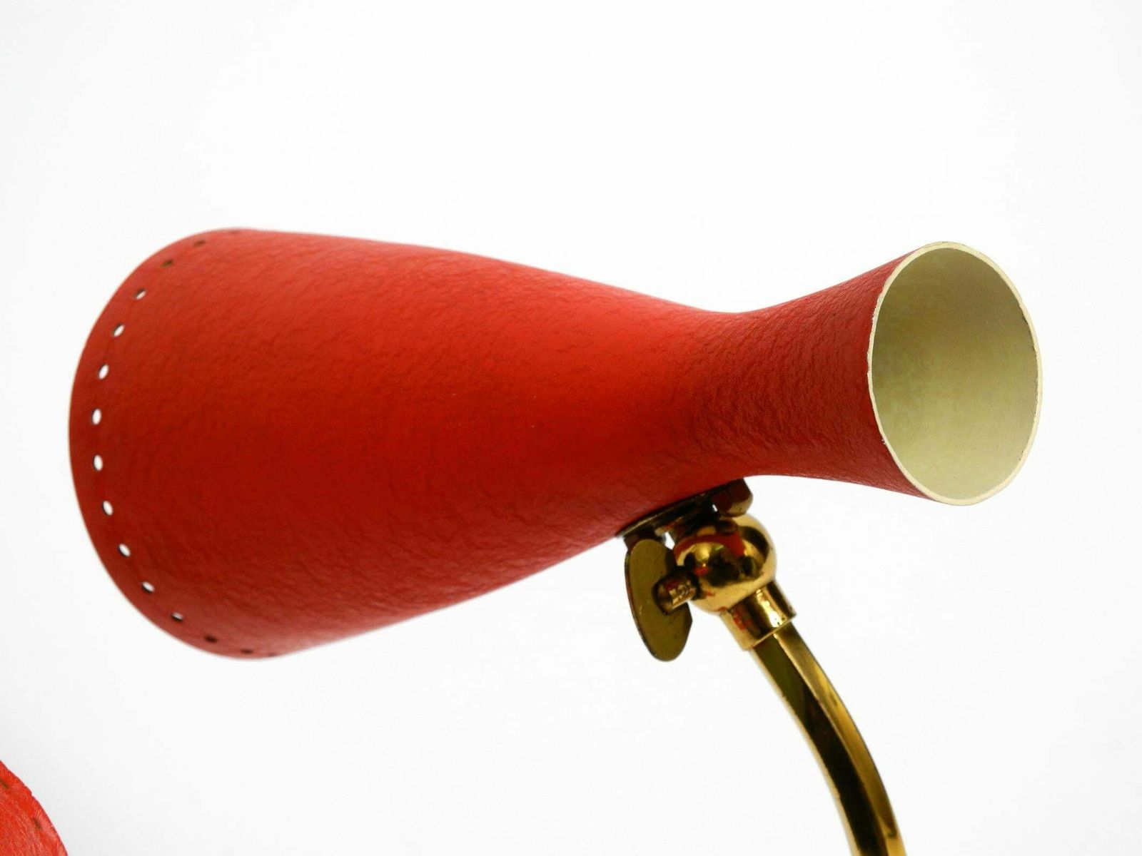 photo buy Pair Of Beautiful Red Mid Century Diabolo Crow's Foot Table Lamps From Cosack