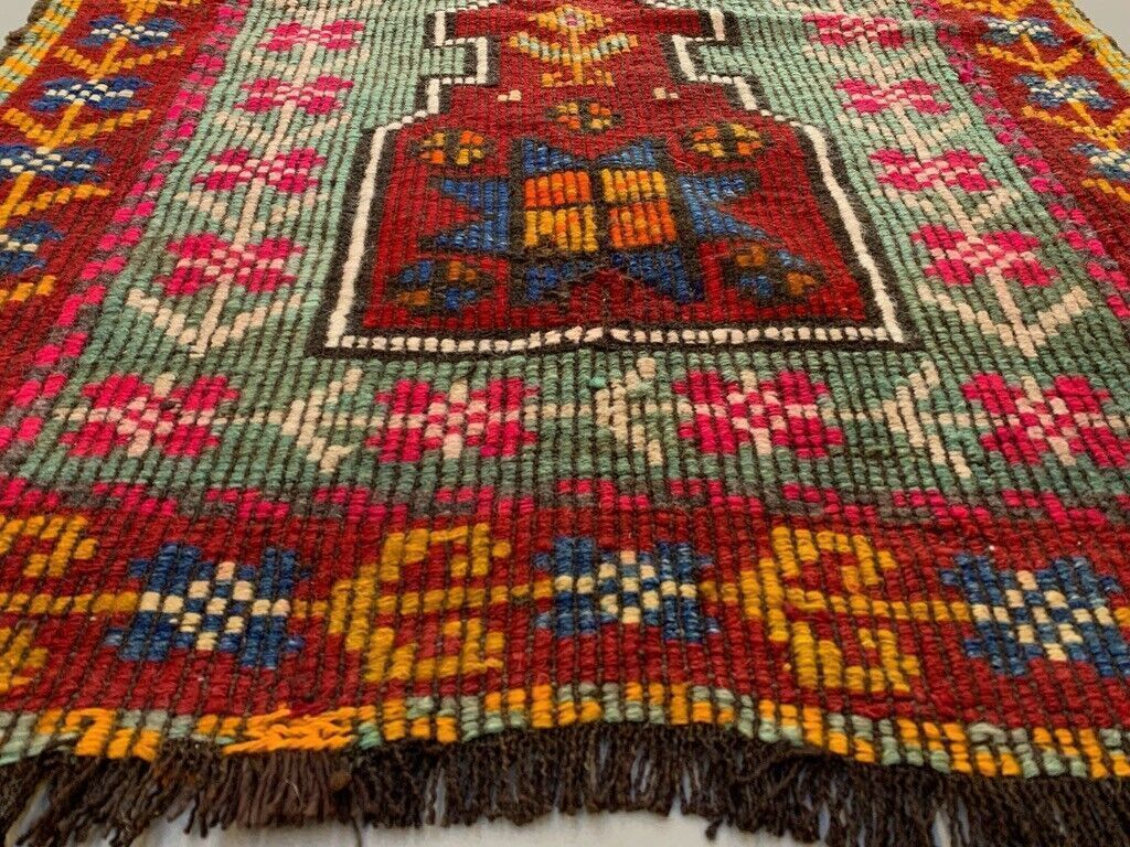 Small Vintage Turkish Kilim Rug 116x89 Cm Wool Kelim photo vintage