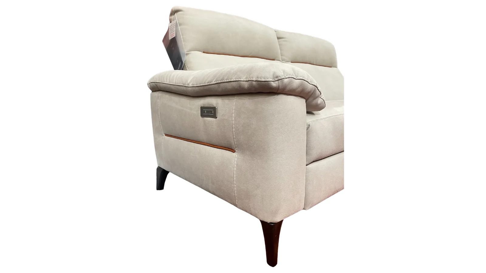 Egoitaliano 3 Seater Sofa With 2 Recliners – Italian Luxury In Cashmere "Grigio Opale" Colour photo buy