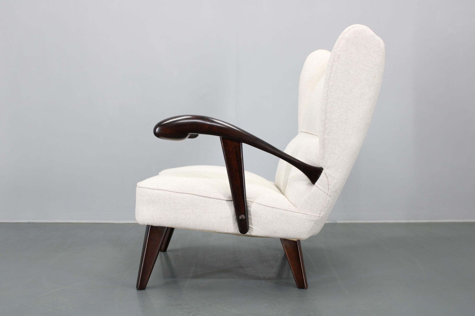 photo for sale 1950s Restored Wing Chair, Czechoslovakia