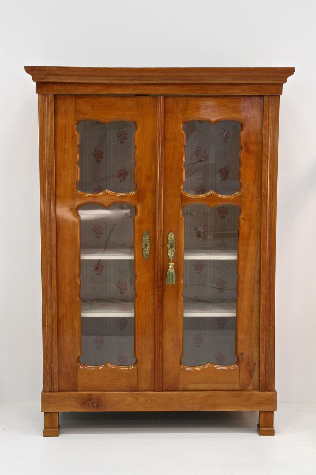 19th Century Biedermeier Cherrywood Vitrine/ Display Cabinet, Austria Ca. 1840 photo furniture