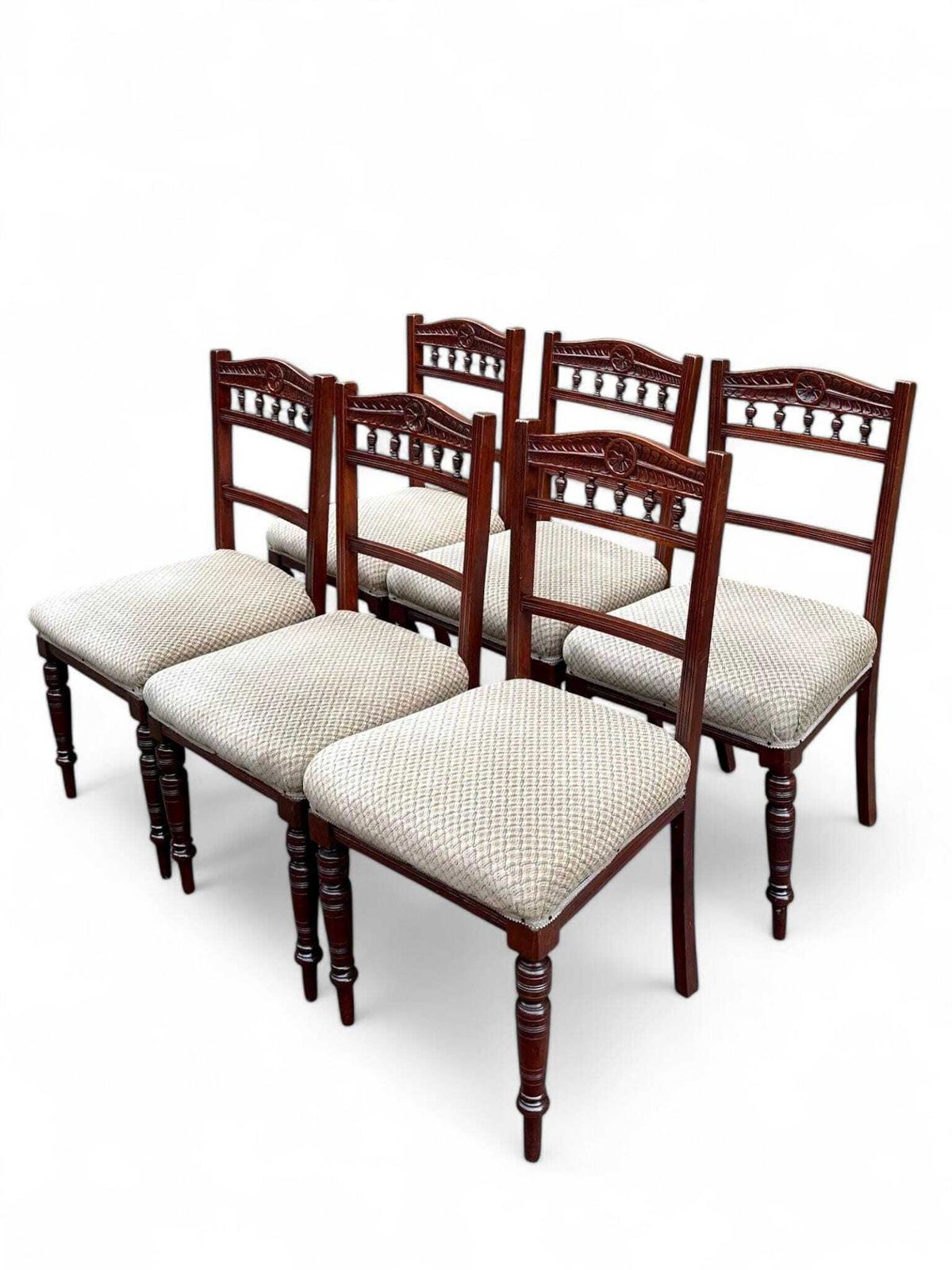 photo furniture Antique Victorian Mahogany Dining Chairs C1850 / Set Of 6