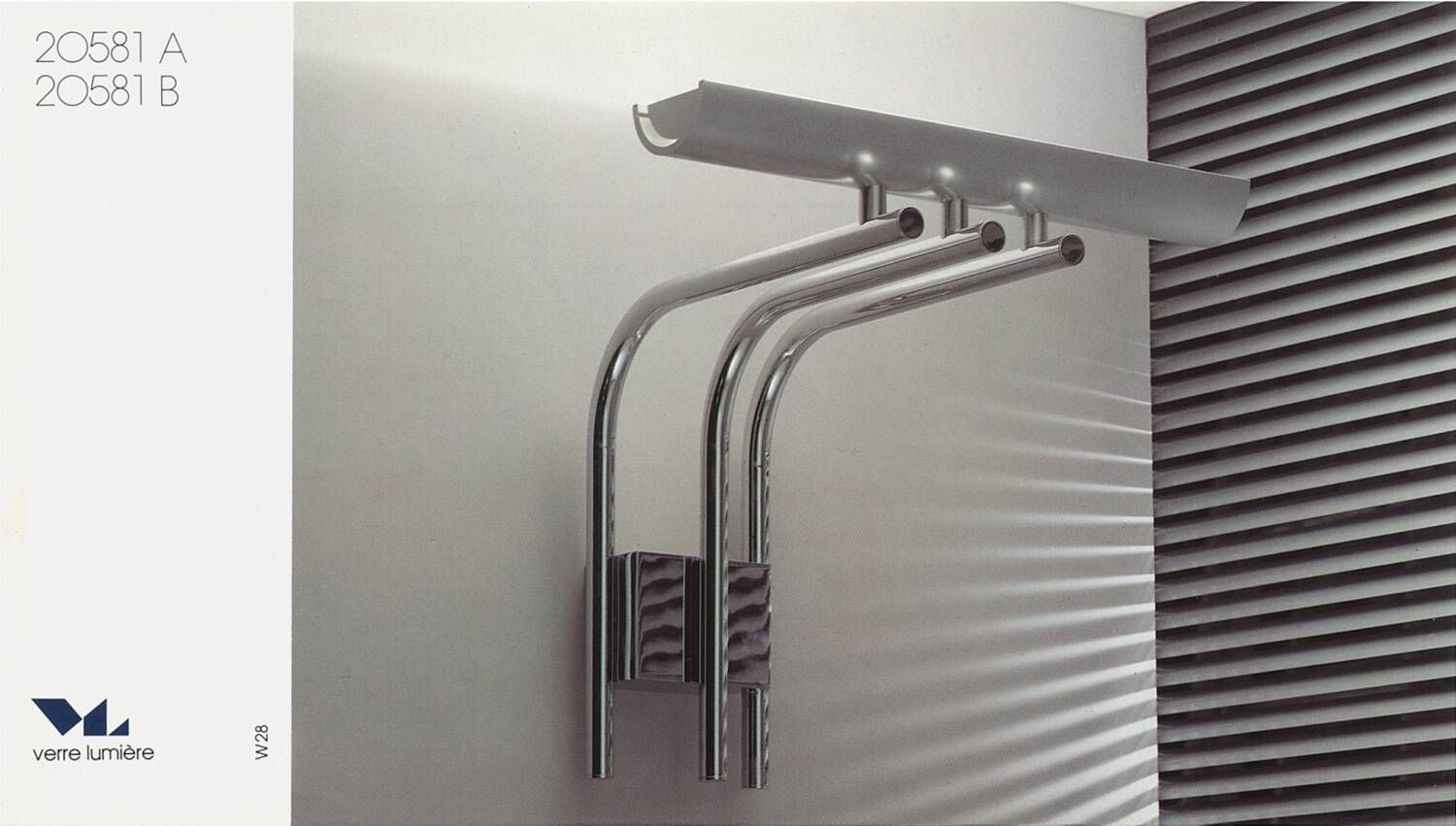 755.0 Vintage Wall Light 20581, Chrome Metal, By Verre Lumière Studio France 1978 photo